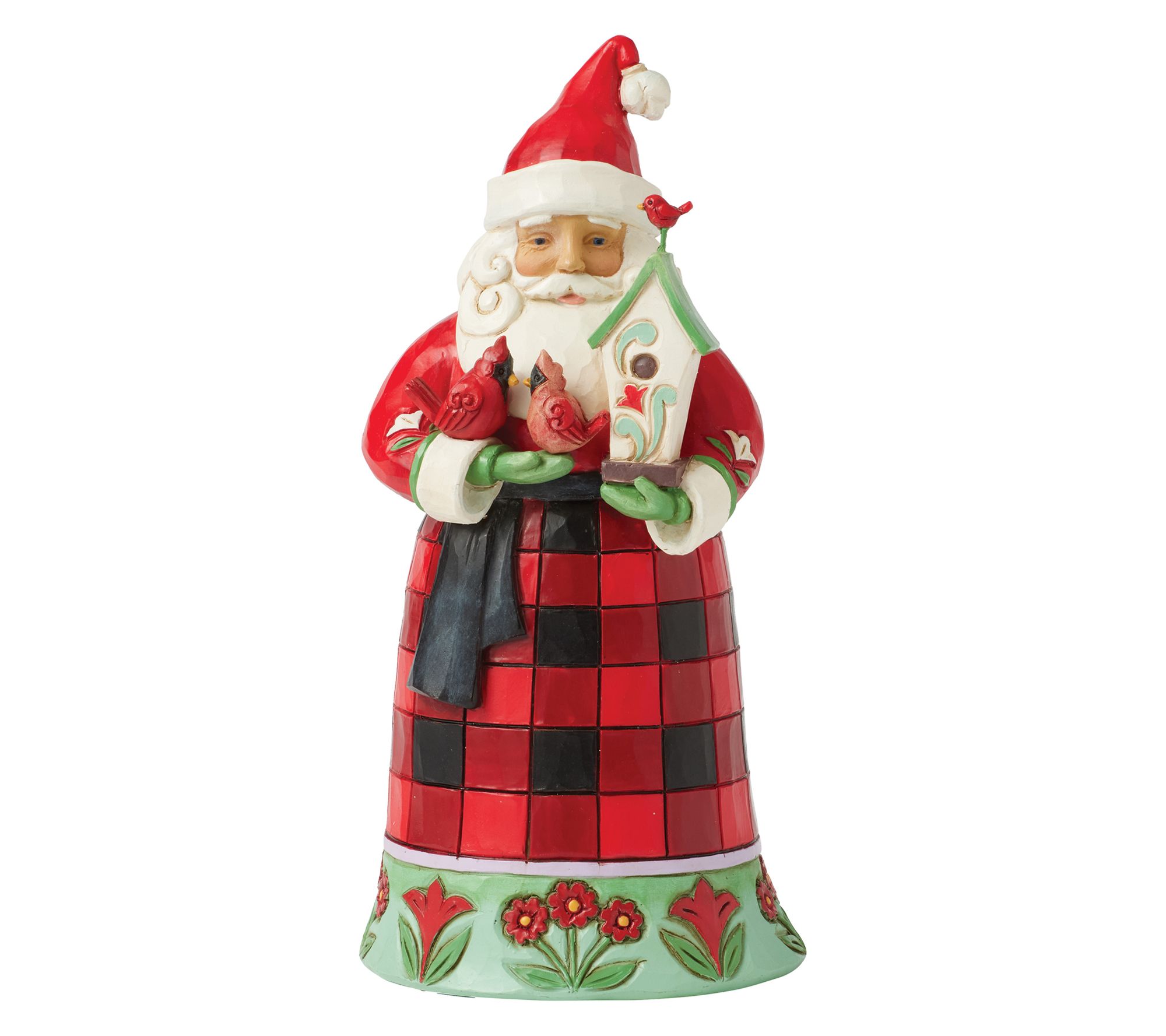 Jim Shore Highland Glen Santa Cardinals Figurine 6.5in H