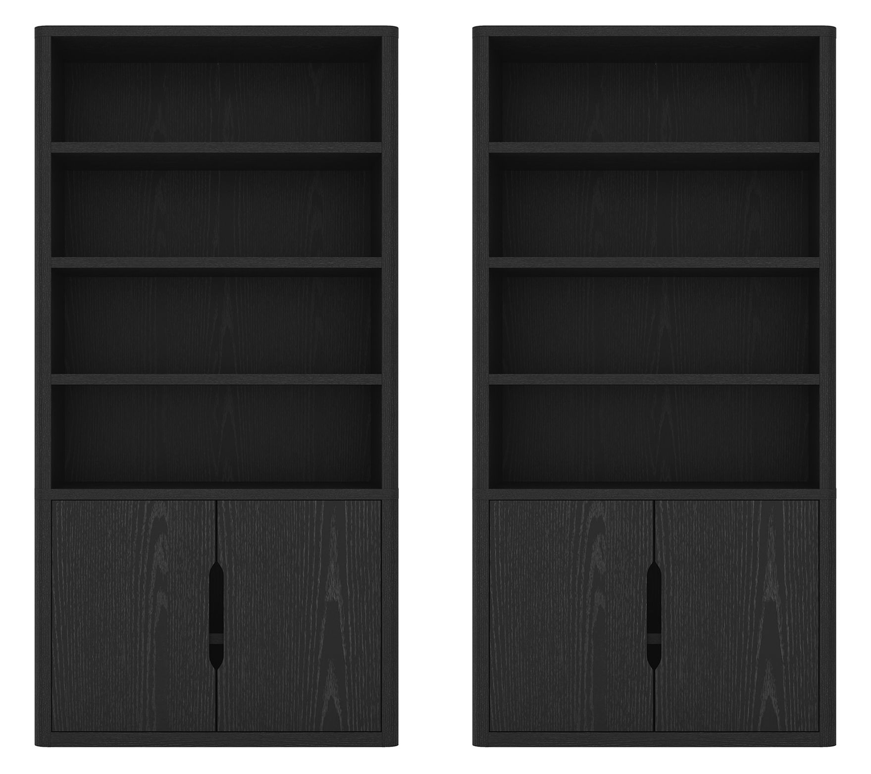 Manhattan Comfort Rivington 40" Bookcase Cabinet Set of 2