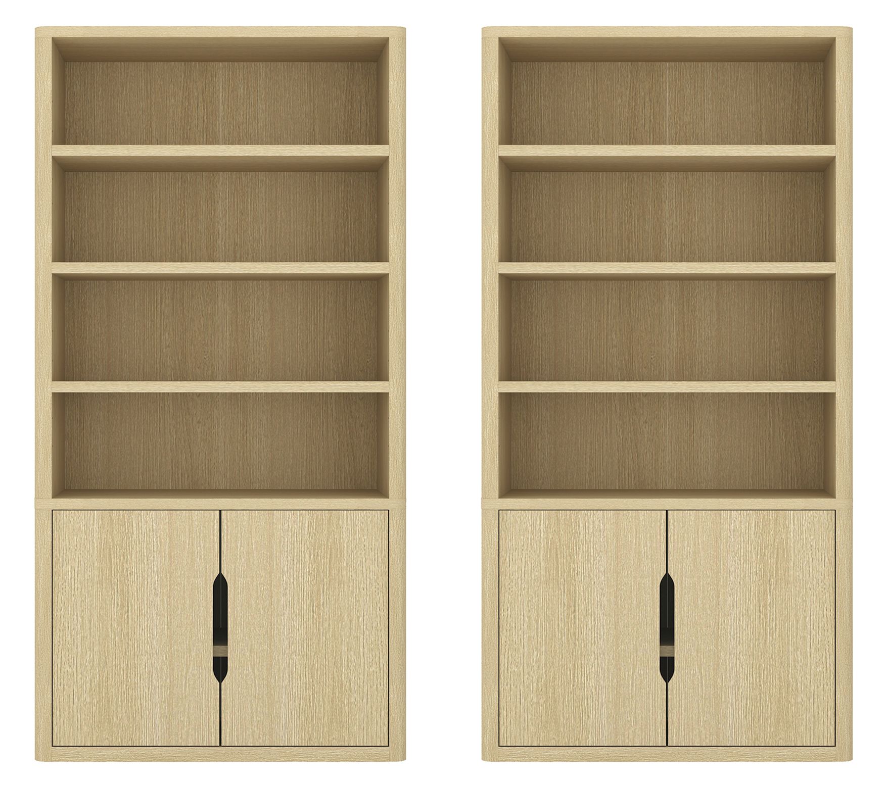 Manhattan Comfort Rivington 40" Bookcase Cabinet Set of 2
