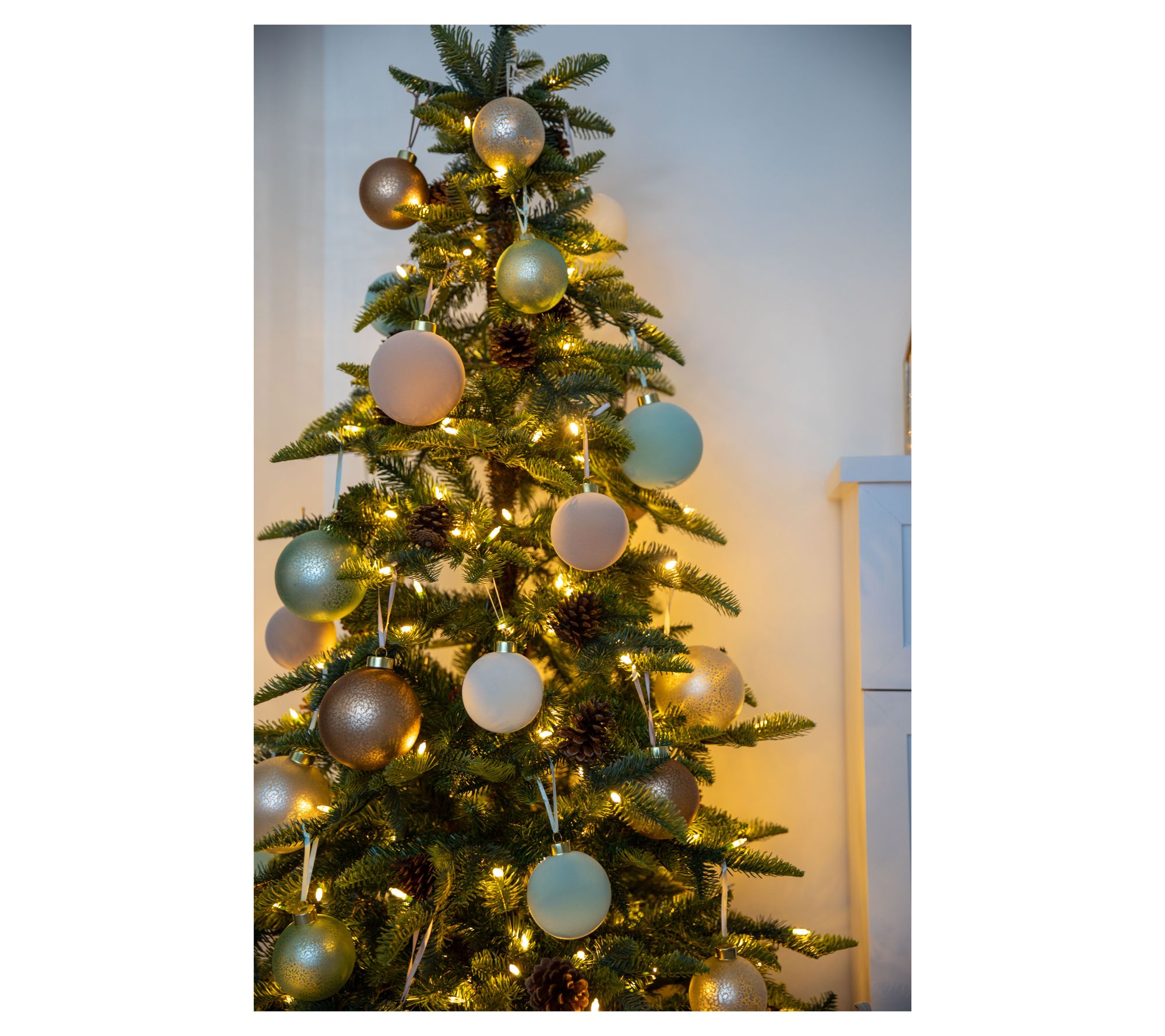 "As Is" 5' Illuminated LED Tree with Pinecones by Lauren McBride