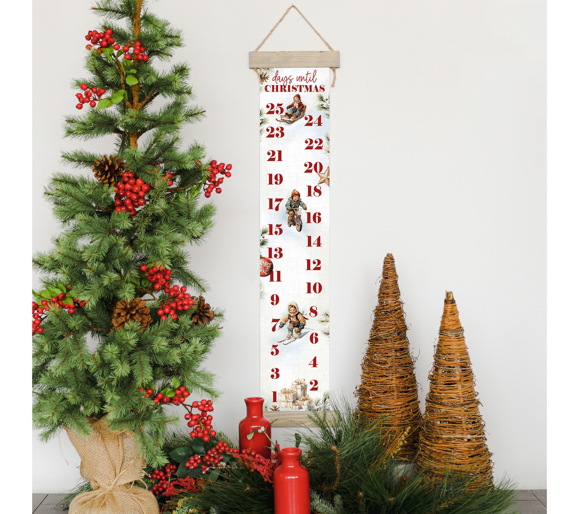 Sincere Surroundings 40" Days Christmas  Long Hanging Canvas