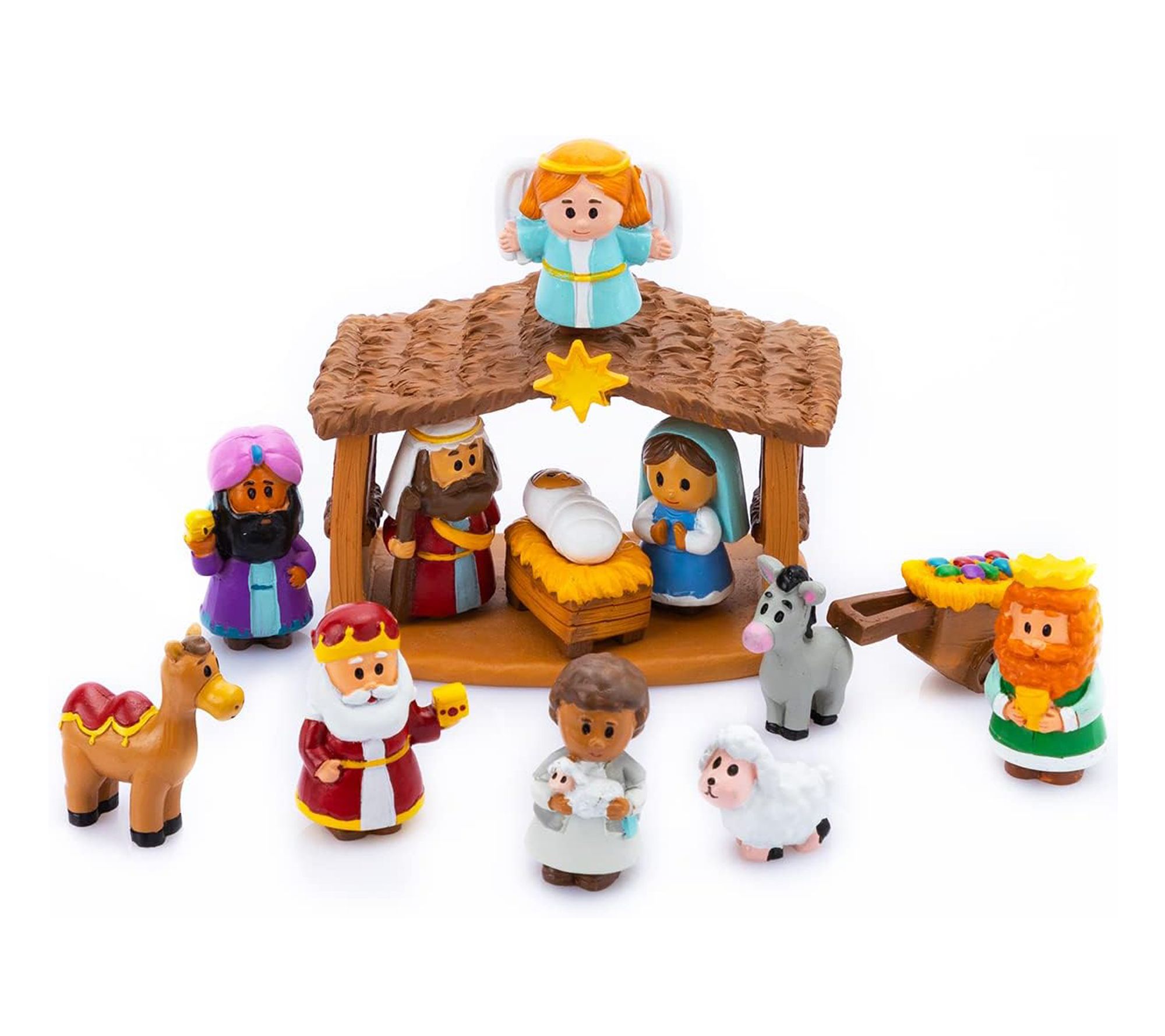 Joyfy 13-Piece Christmas Little Nativity Playset