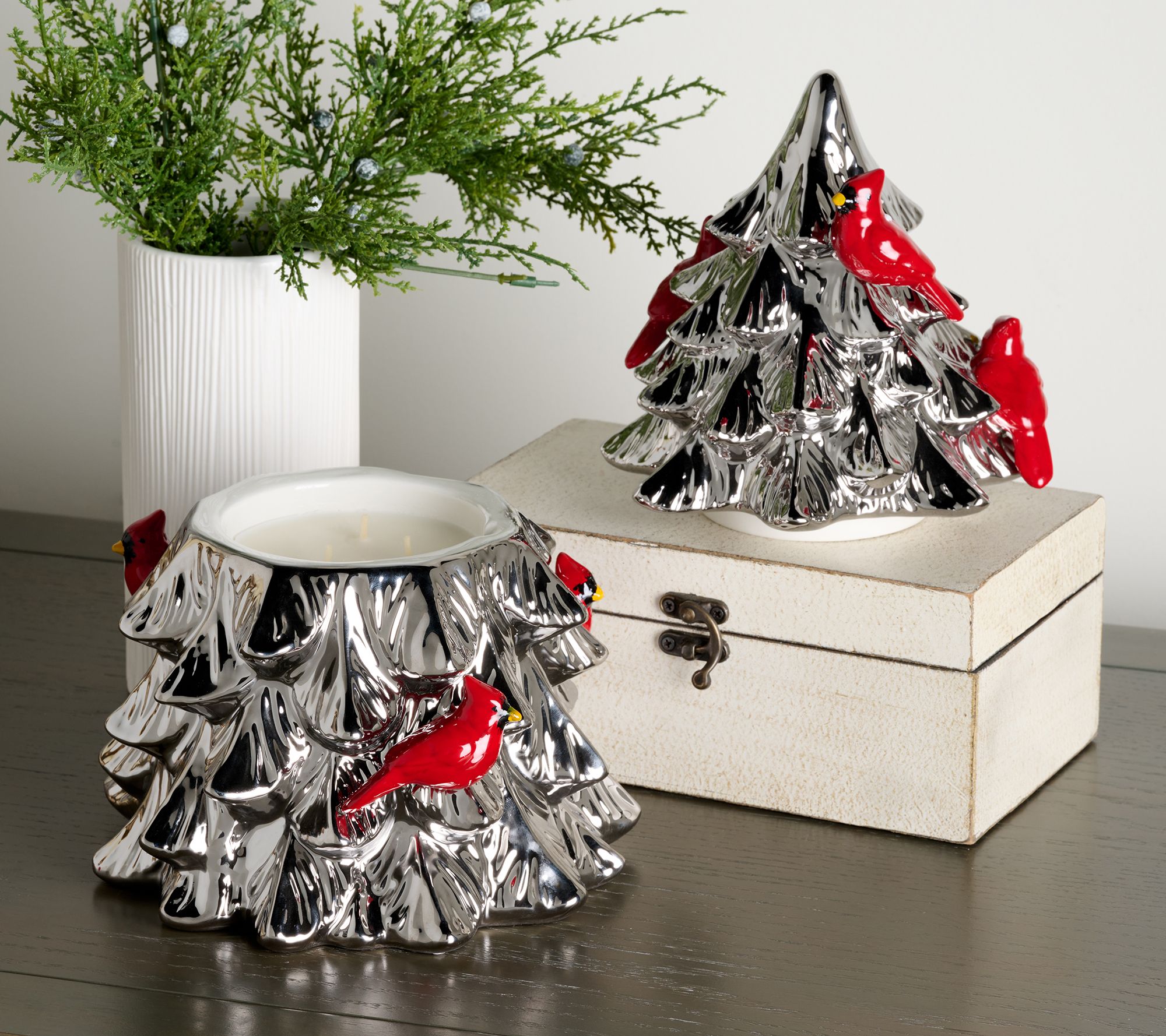 HomeWorx by Slatkin + Co. 14oz Cardinal Tree Filled Candle