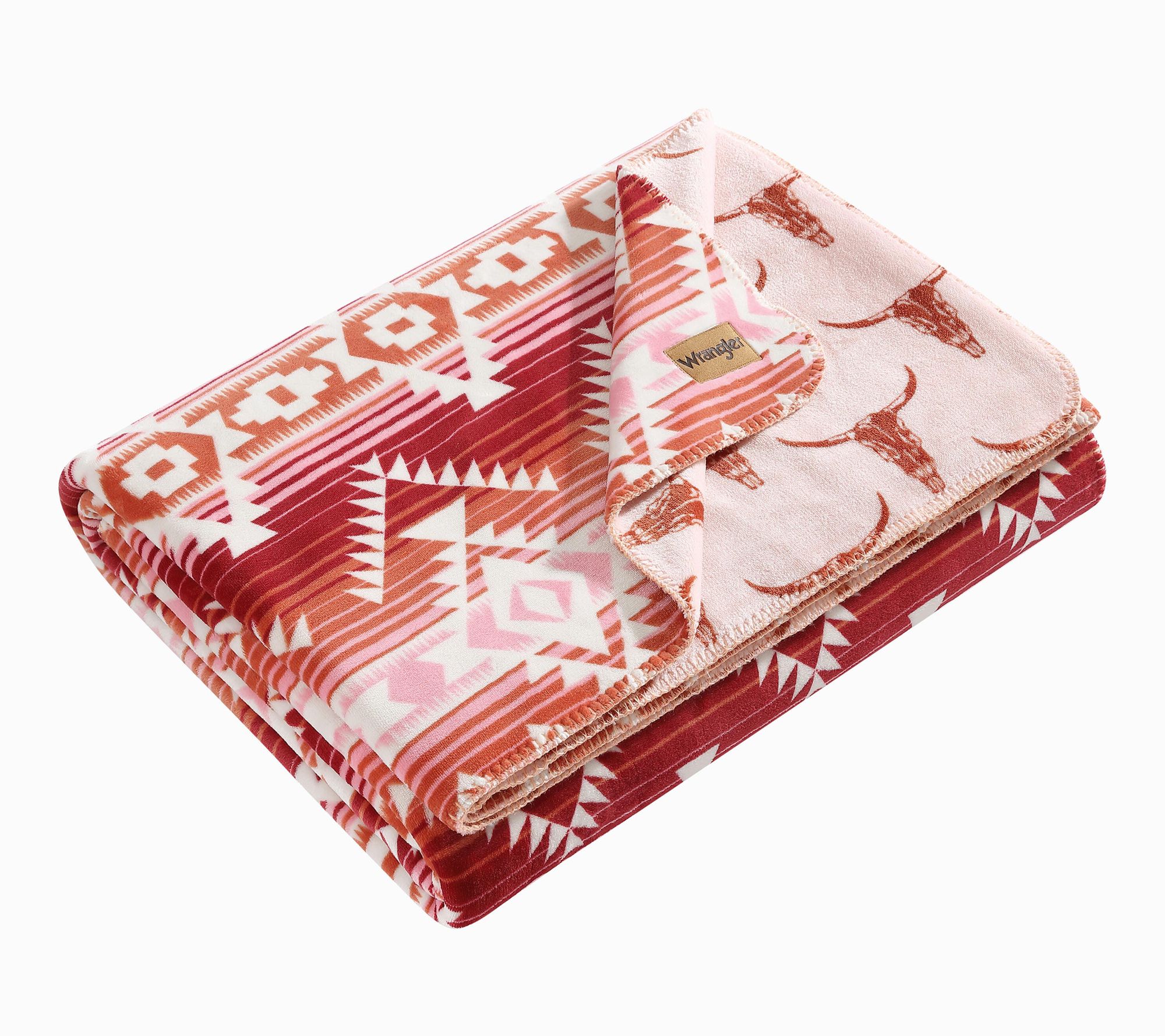 Wrangler Jericho Reversible Pink F/Q Blanket