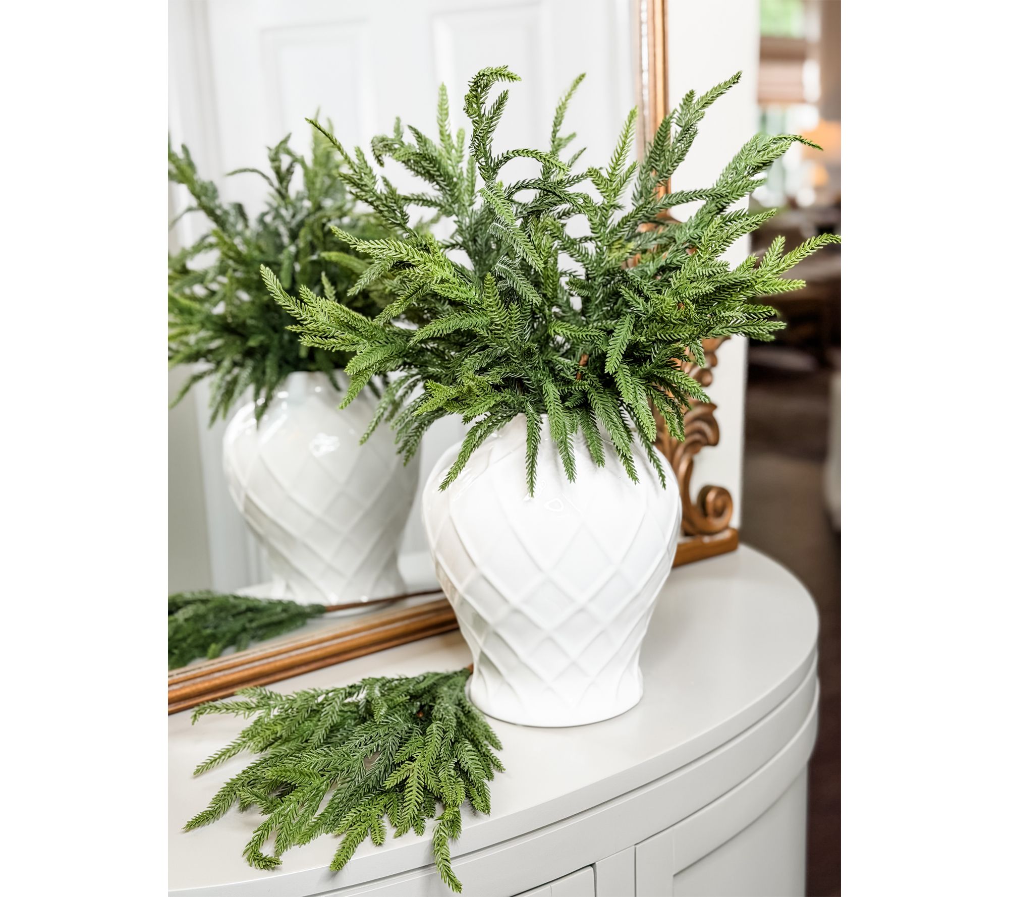 Simply Stunning Set of 5 18"L Real Touch Pine Sprays by Janine Graff