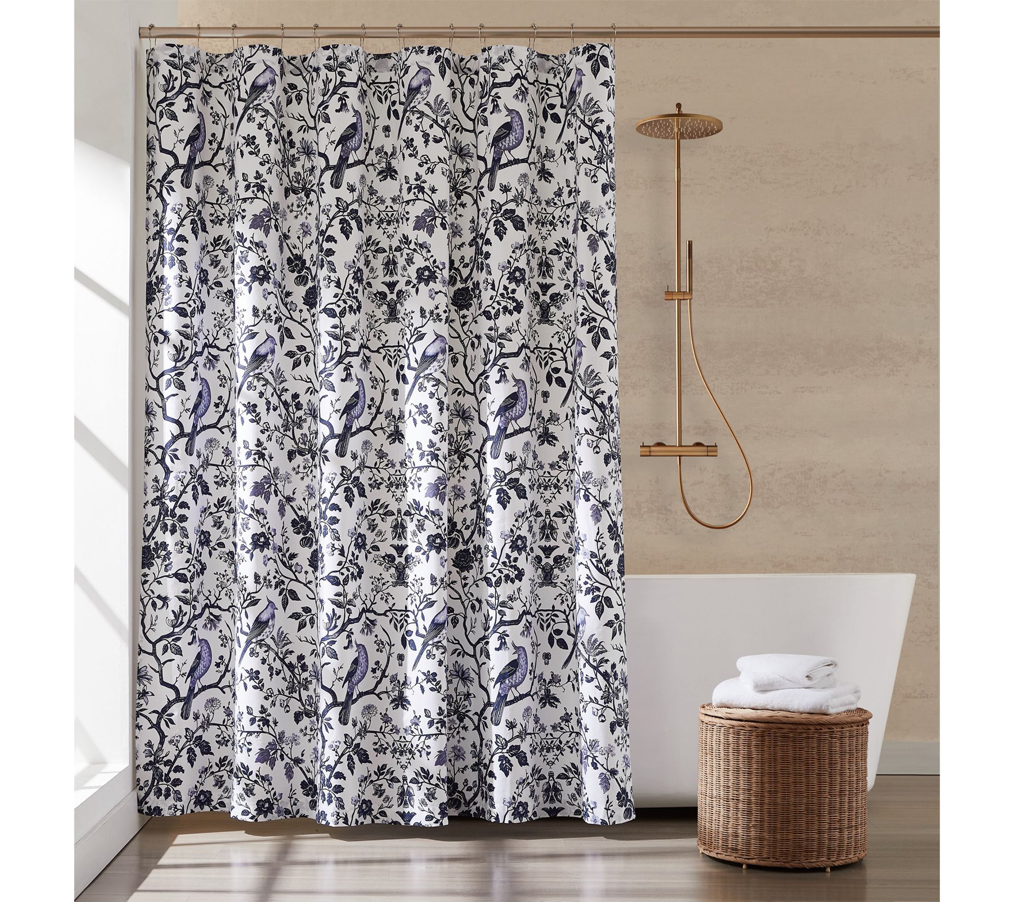 Brooklyn Loom Ava Floral Shower Curtain