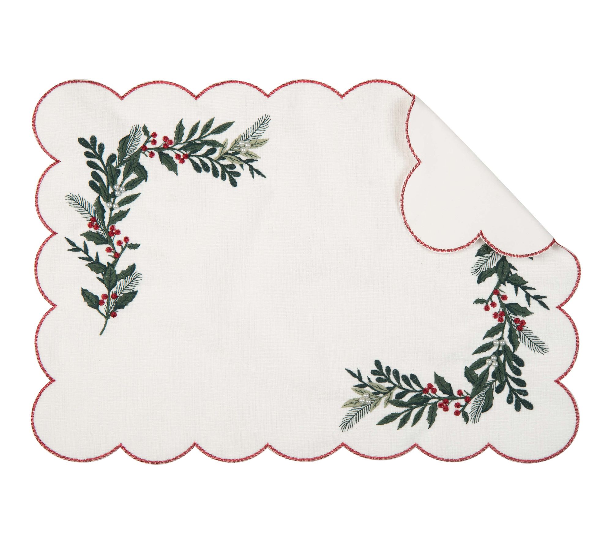 Merry Mistletoe Set of 6 Placemats by Valerie