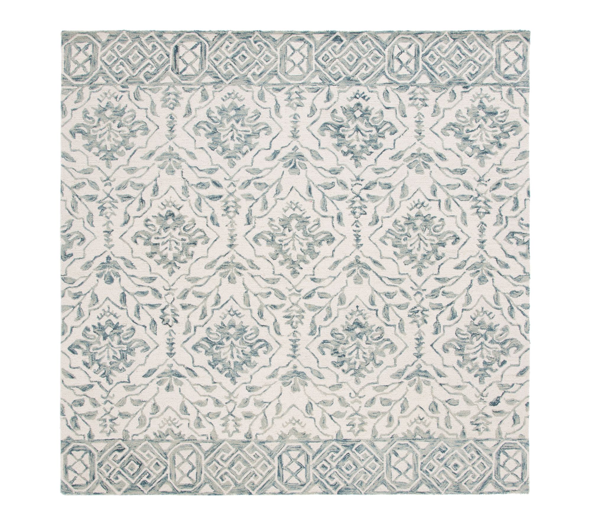 Dip Dye Fleur 3' x 3' Square Wool Rug by Valerie