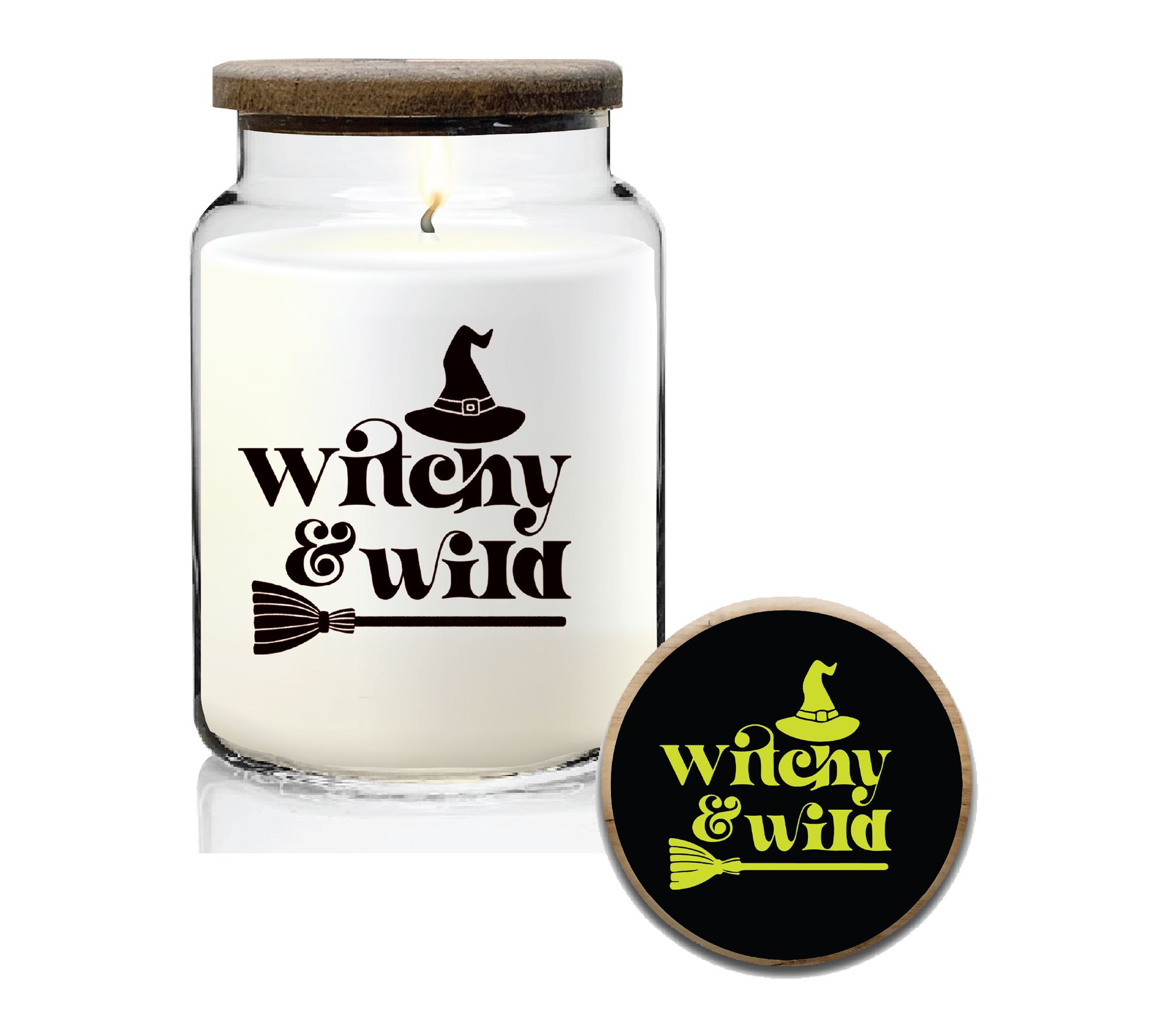 Courtside Market Witchy 21 oz Candle with Wooden Lid