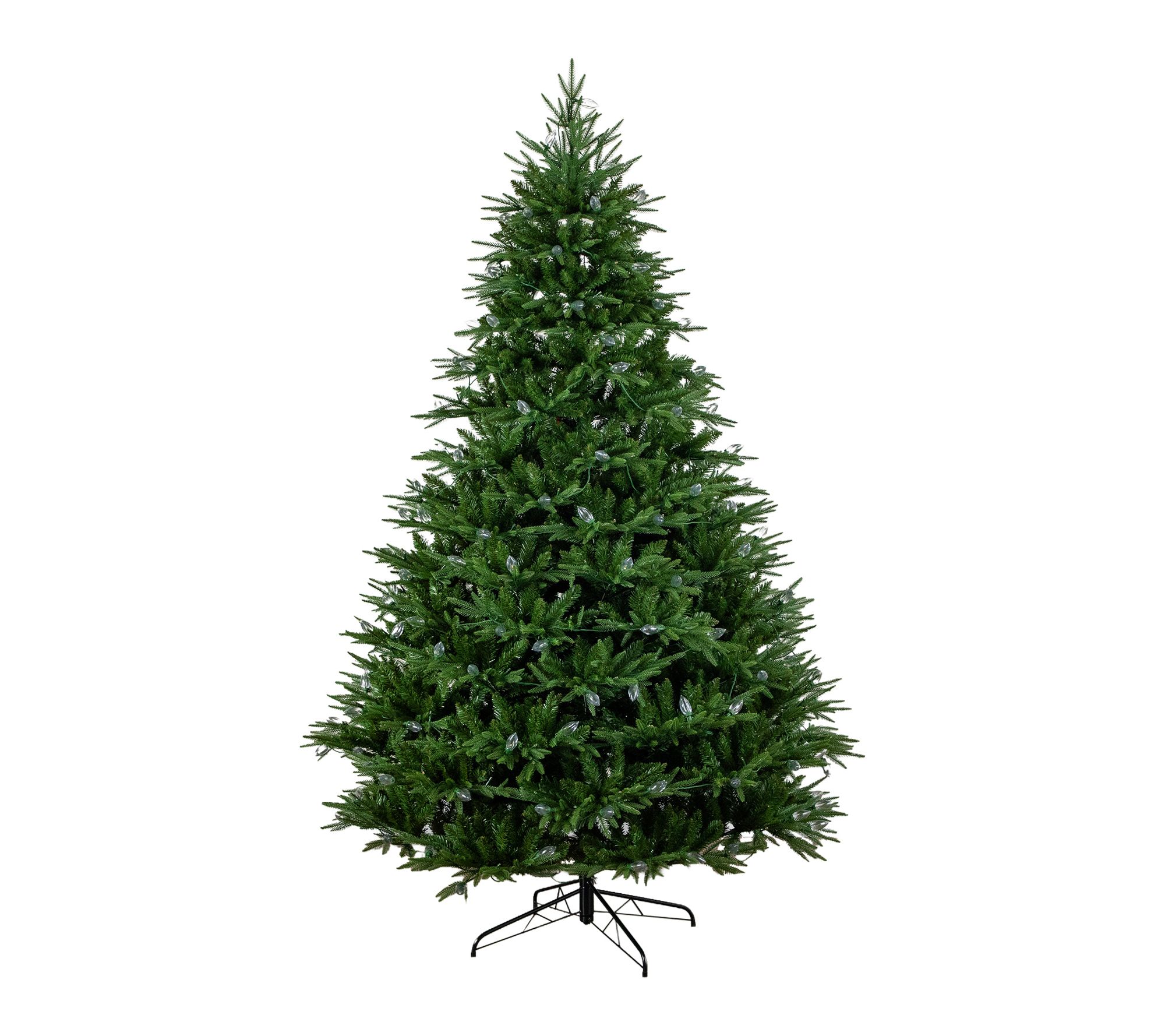 8-ft  Pre-Lit Artificial Pine Christmas Tree by Nearly Natural