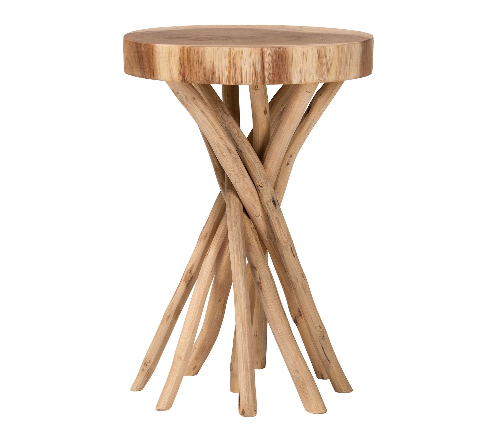 bali & pari Liberte Natural Teak Wood End Table
