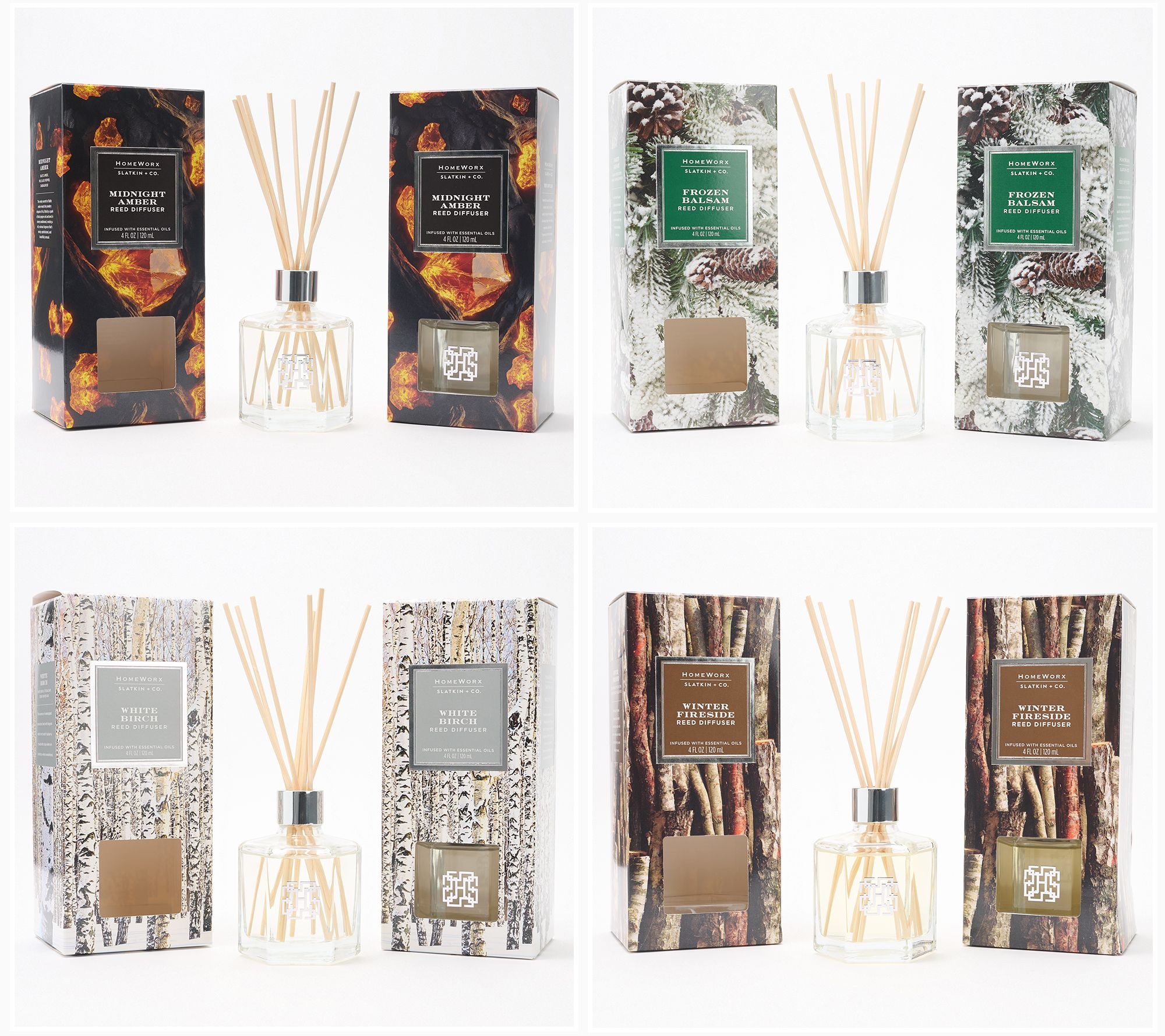 HomeWorx by Slatkin + Co. S/2 Holiday Classic Reed Diffusers | QVC