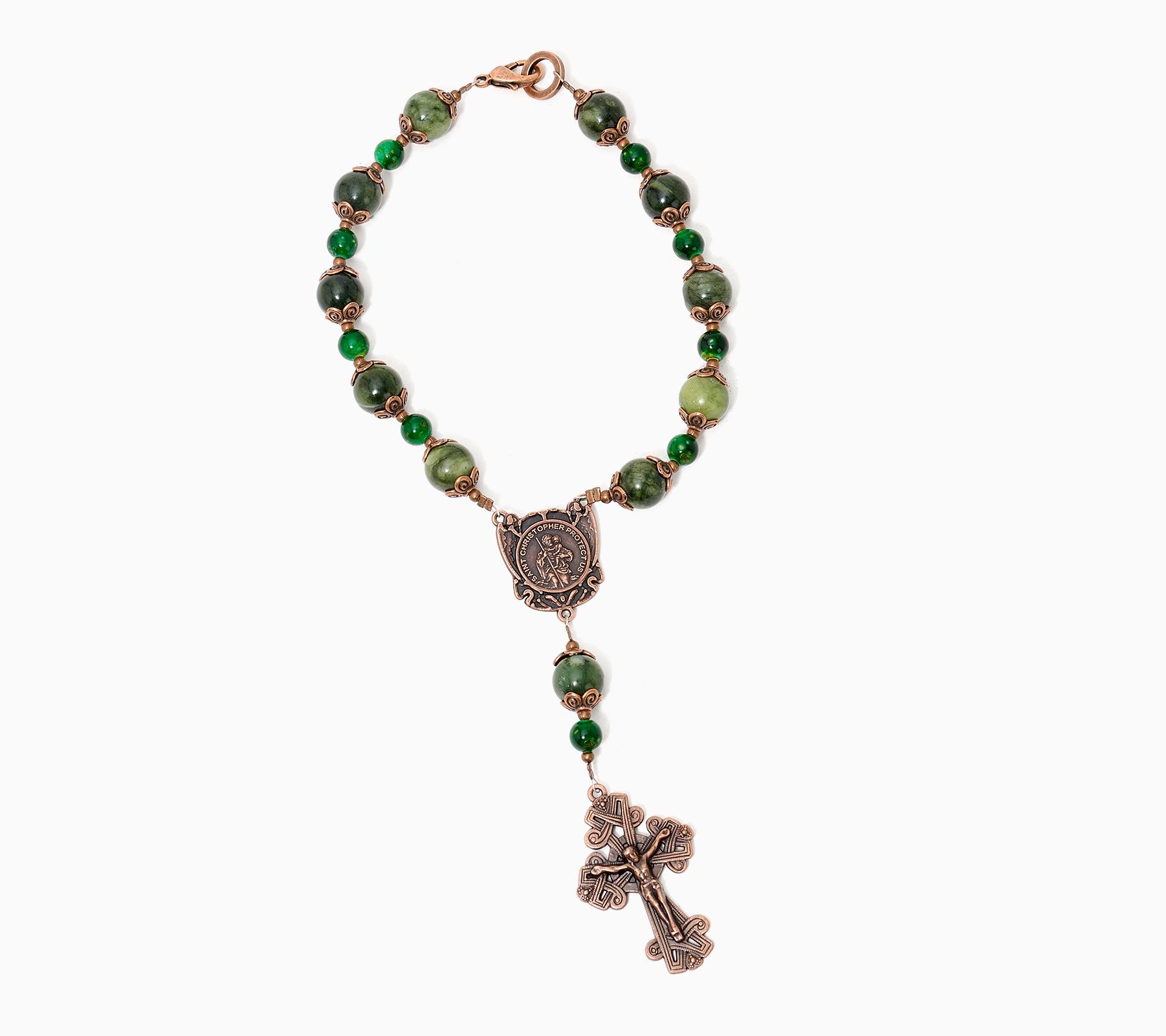  Connemara Marble Travel and Protection Rosary