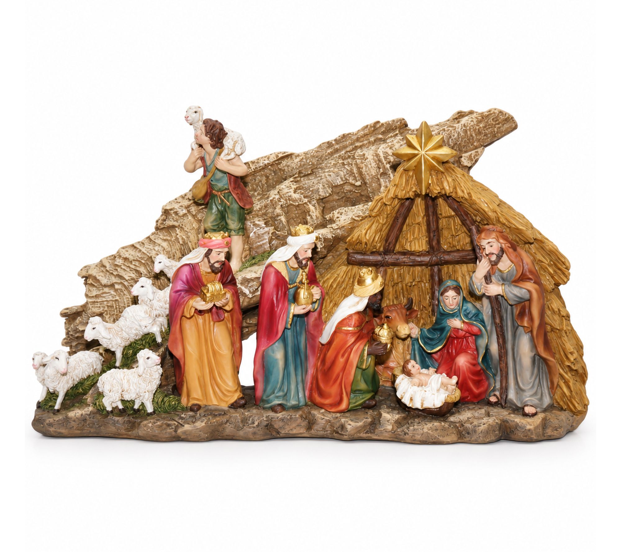 RC Home Decor -12" Christmas Nativity Scene with Holy Family