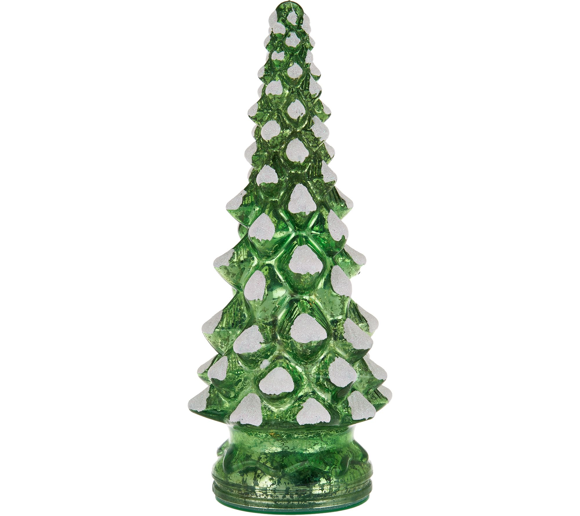 Set of 3 Lit Twinkling Mercury Glass Trees by Valerie - QVC.com