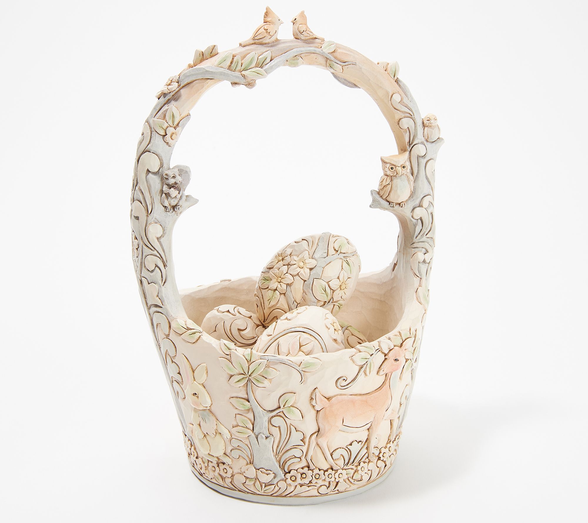 (QVC) QVC2 Jim Shore Heartwood Creek 15th Annual White Woodland Easter