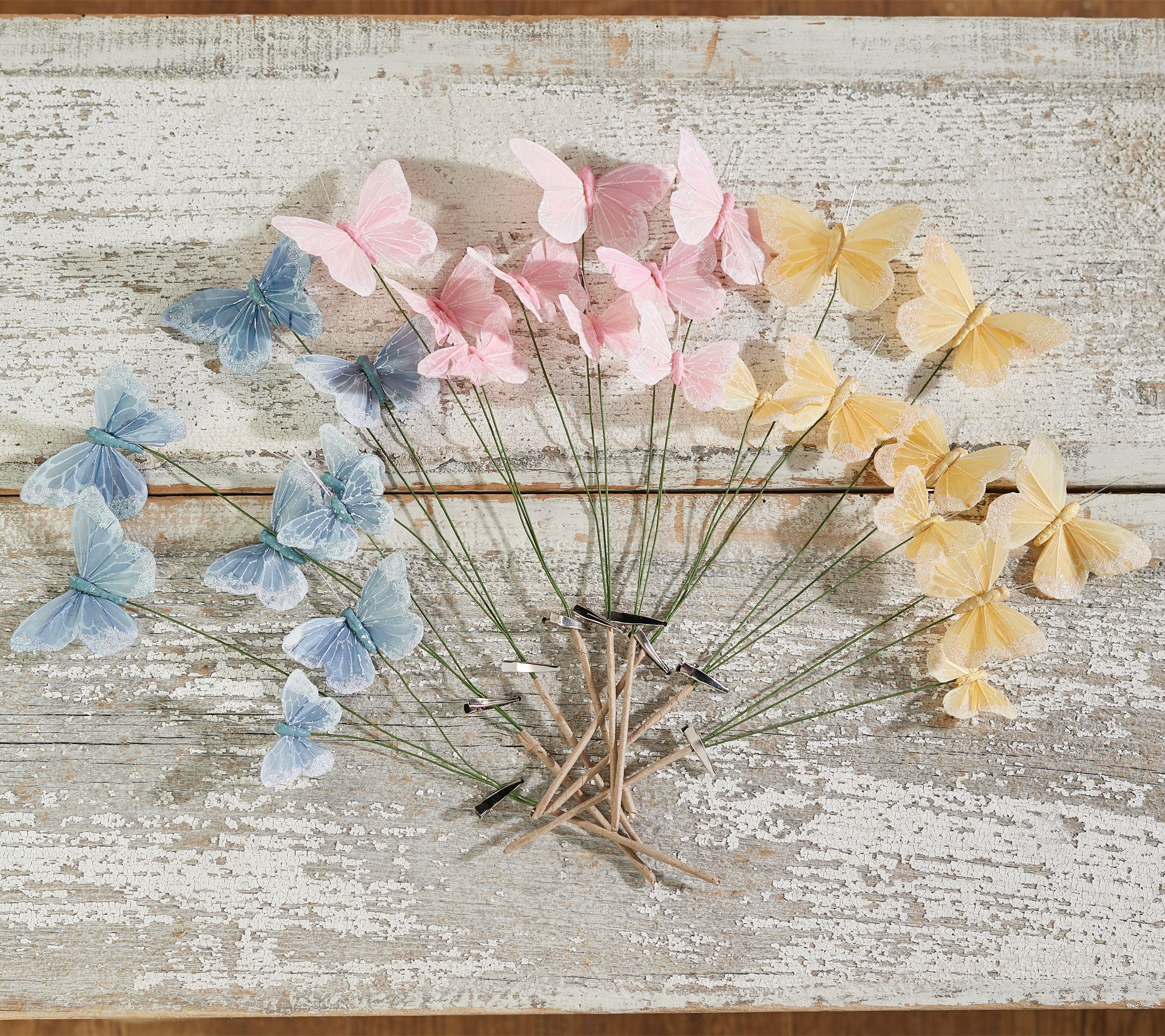 "As Is" Set of 9 Decorative Butterfly Picks by Valerie