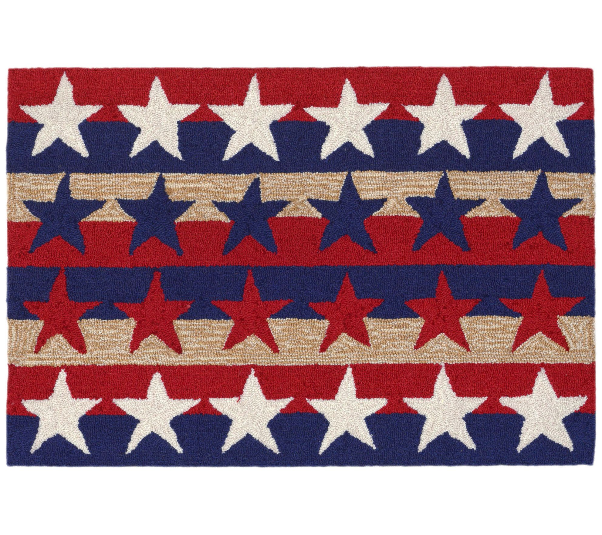 Liora Manne Frontporch Stars & Stripes Rug Americana 24" x 36"