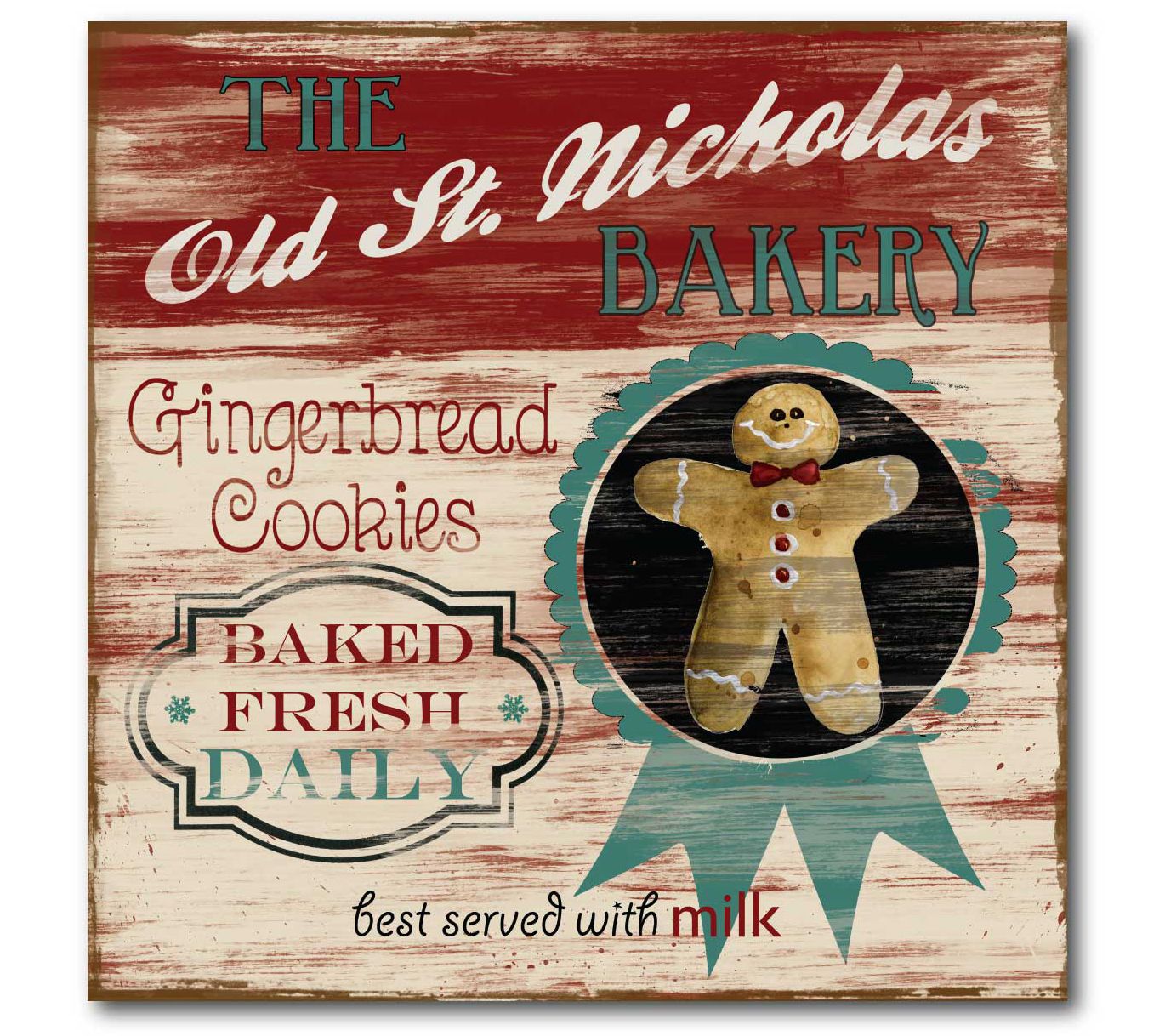 Courtside Market Old St. Nick bakery 16x16 Canvas