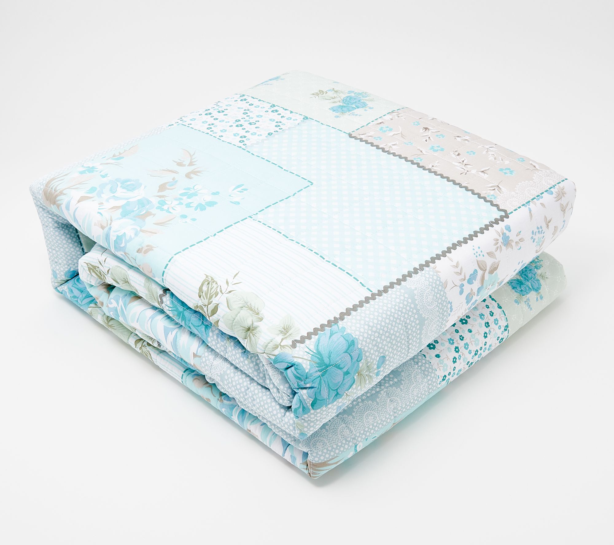 Home Reflections Flora Patchwork Quilt Set Qn