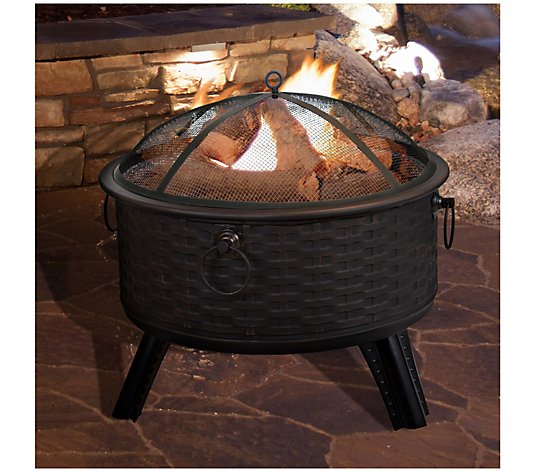 26" Woven Round Fire Pit