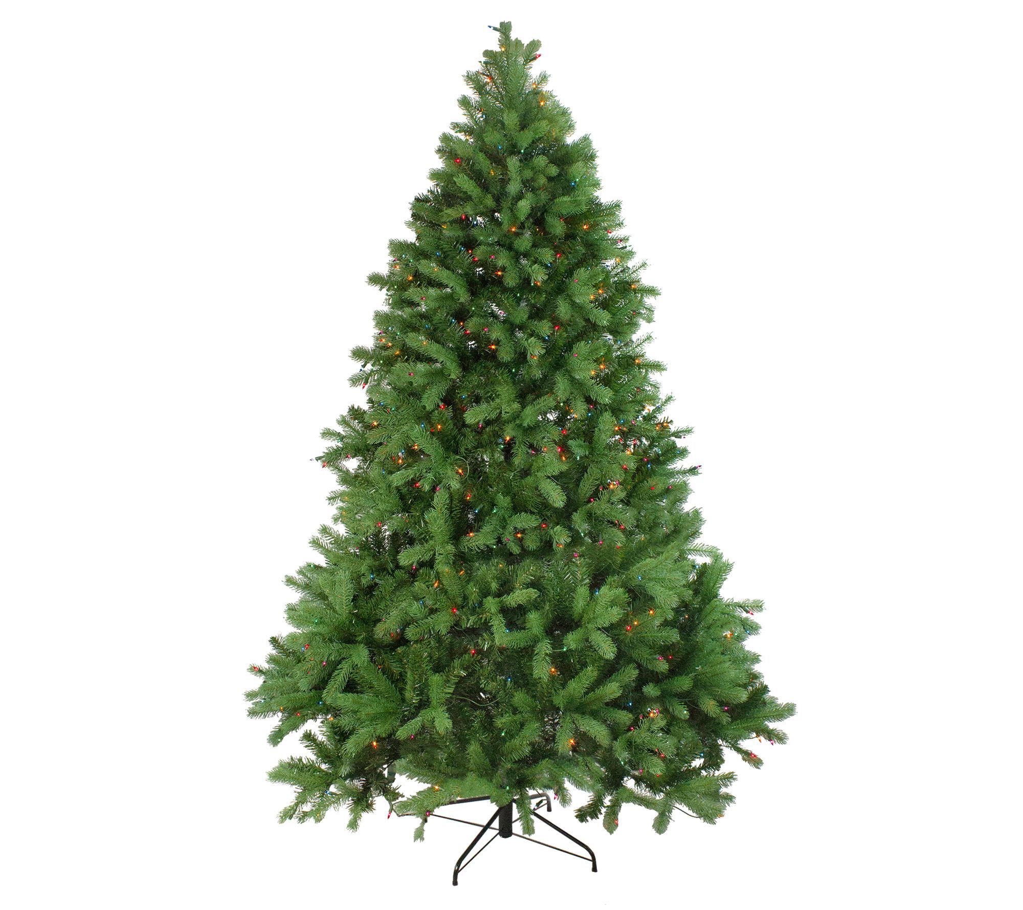 Fraser Hill Farm 7.5-ft. Jingle Pine Artificial Christmas Tree with  Multicolor LED Lights and Remote