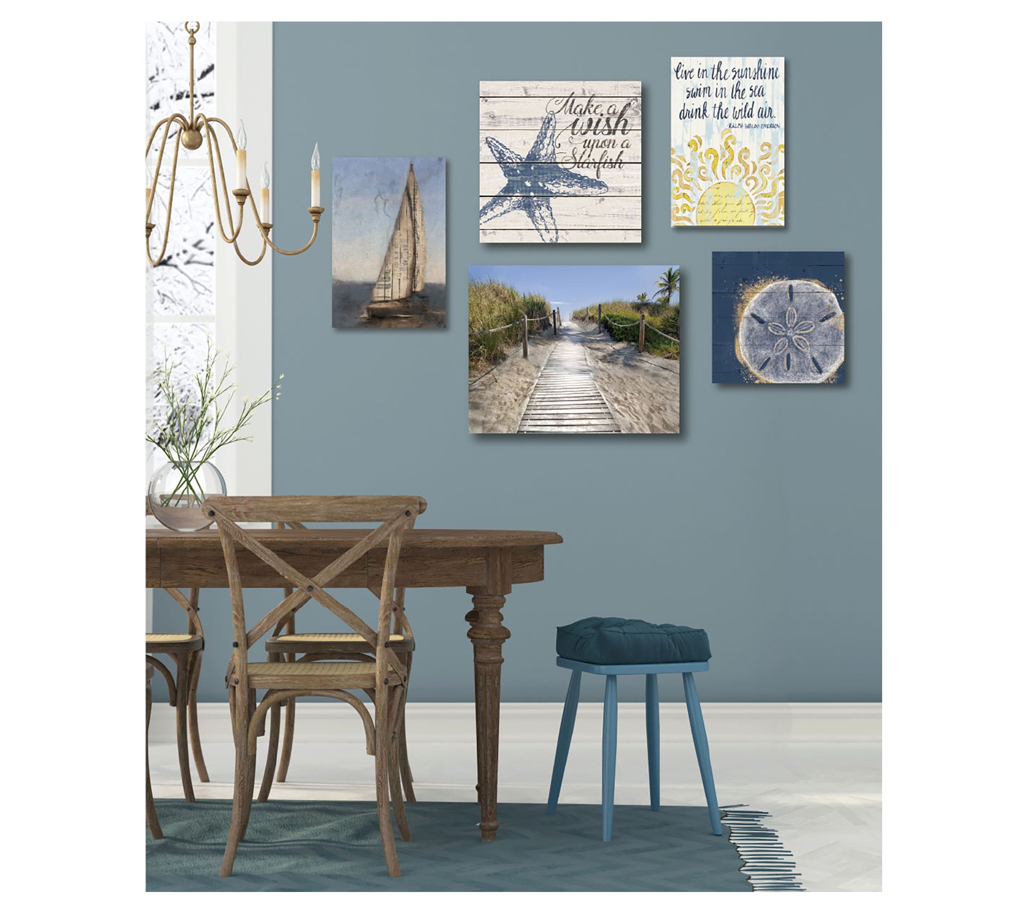 Courtside Market Calm Seas 5 Piece Canvas Set