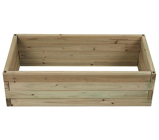 Luxen Home Wood 2.7' x 1.3' Raised Garden Bed