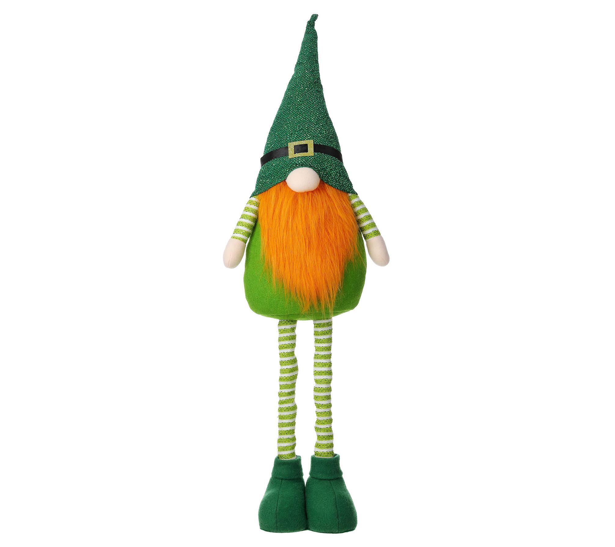 Glitzhome Telescoping Legs St. Patrick's Day Gn ome Leprechaun