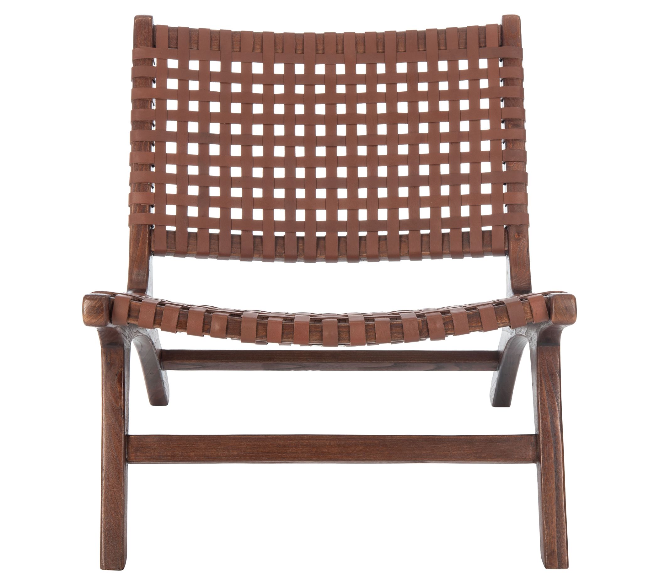 Safavieh Luna Leather Woven Accent Chair