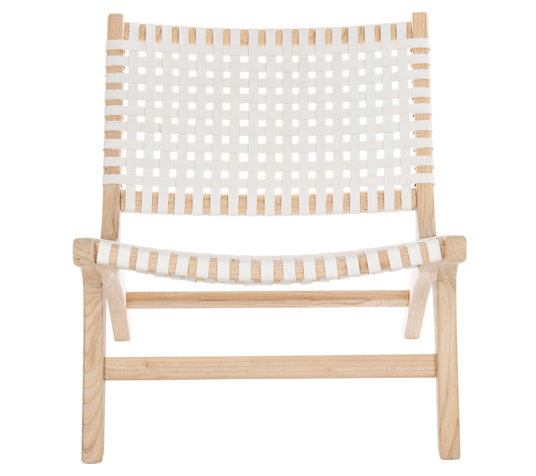 Safavieh Luna Leather Woven Accent Chair