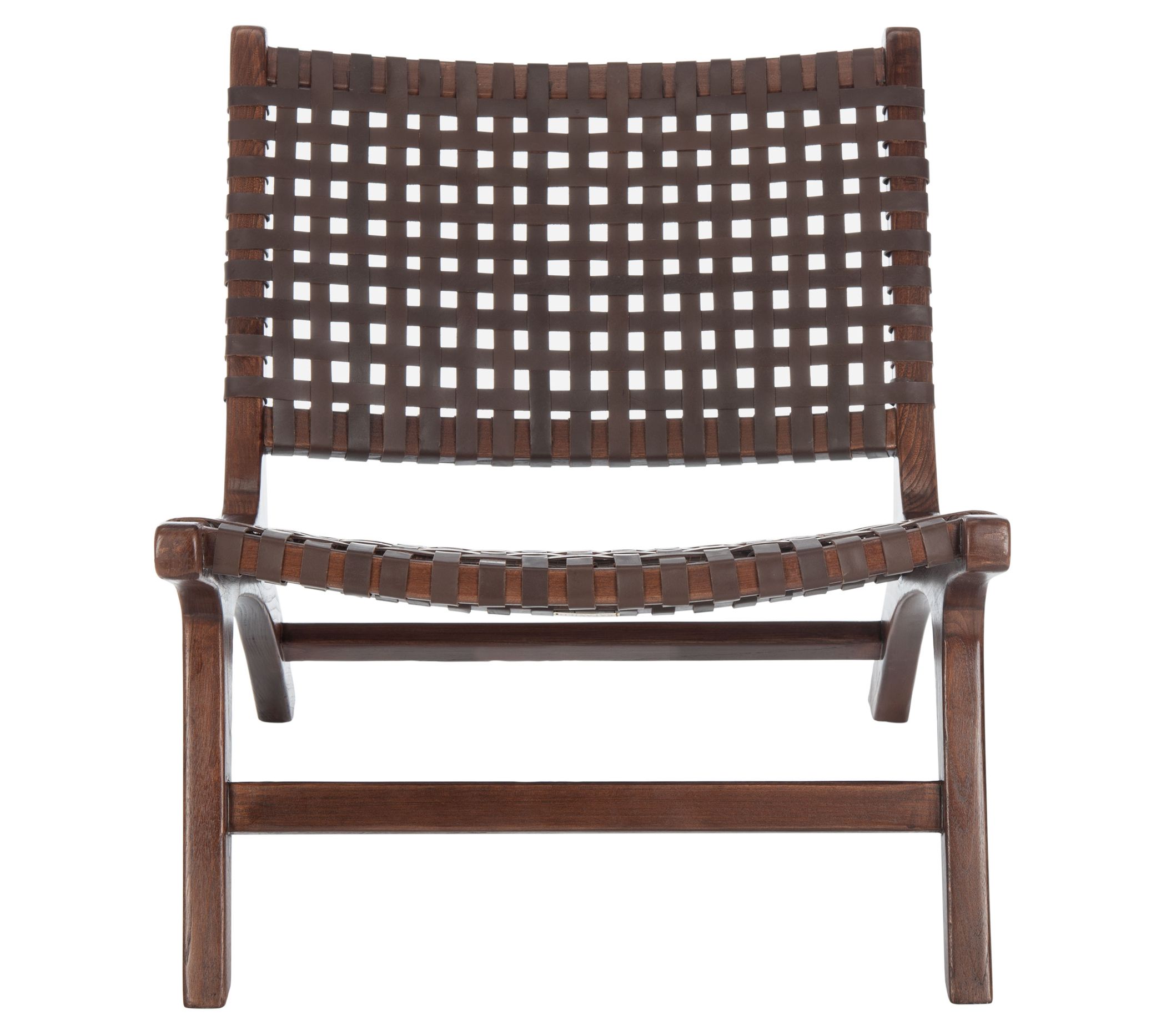 Safavieh Luna Leather Woven Accent Chair