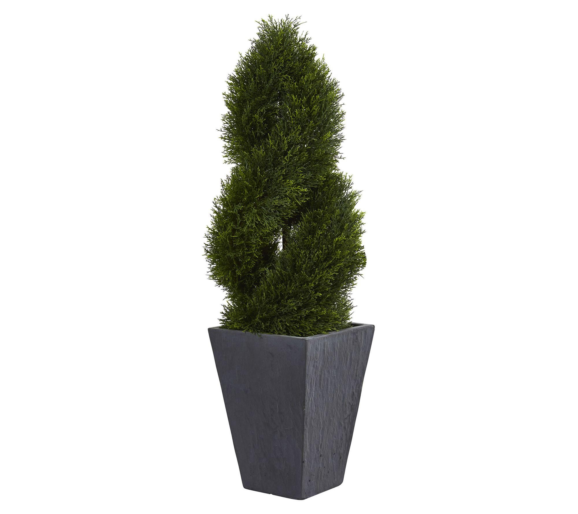 Nearly Natural 4' Cypress Double Spiral TopiaryUV Resistant