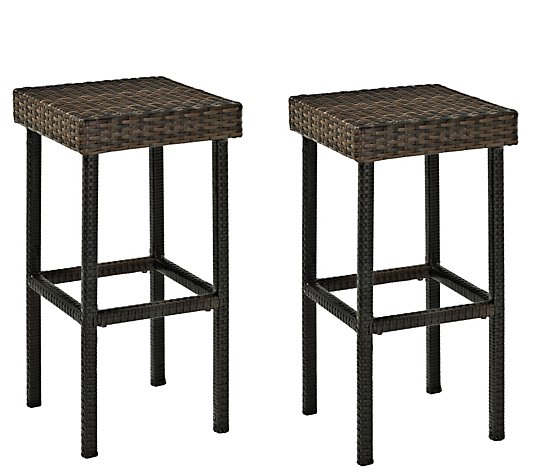 Palm Harbor Outdoor Wicker 24 Counter, Counter Height Outdoor Wicker Bar Stools