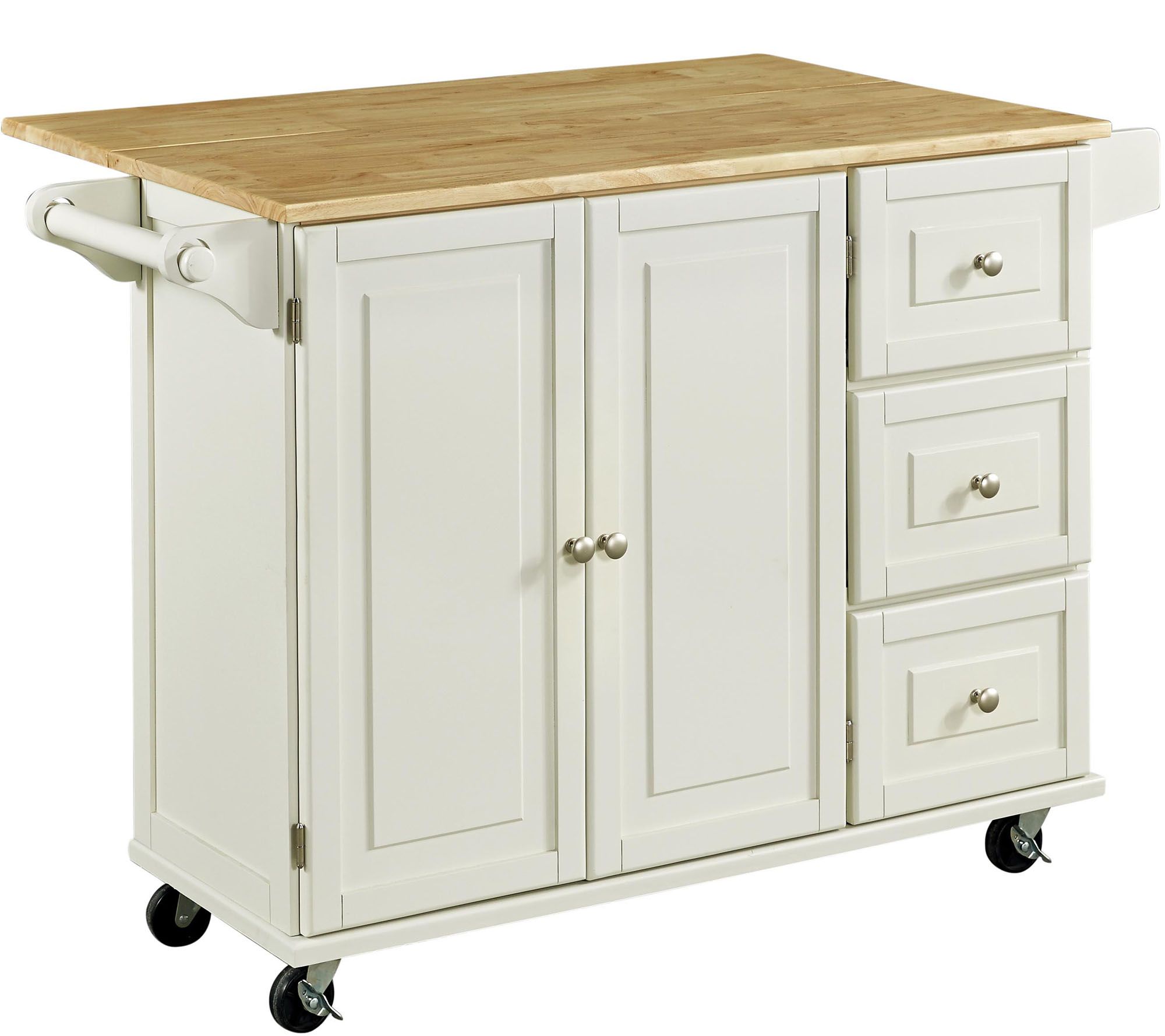 Home Styles Liberty Kitchen Cart with Wood Top