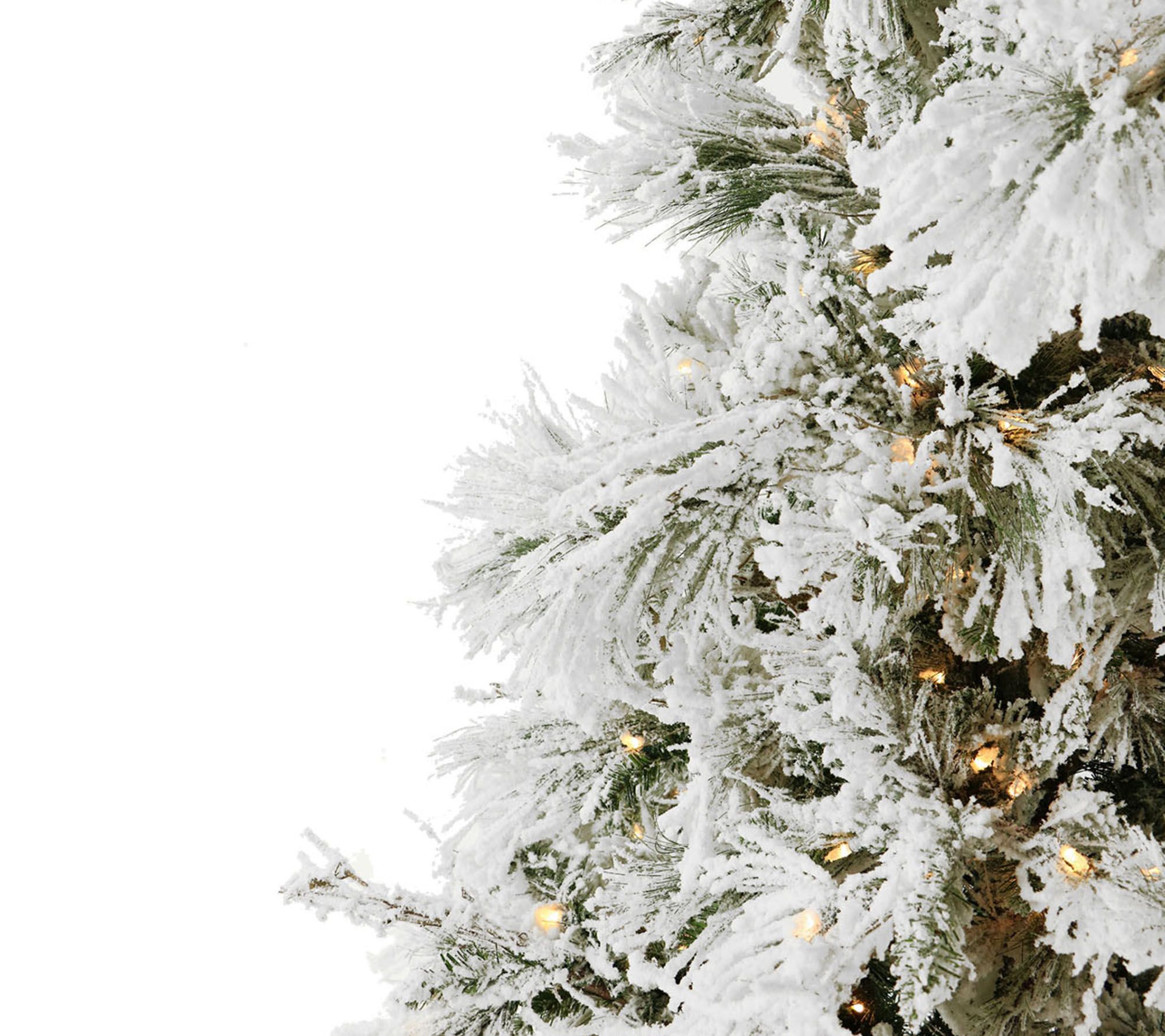 Christmas Time 6.5' Frosted Fir Snowy Clear Smart Prelit Tree - QVC.com