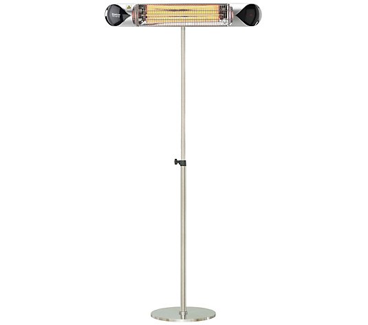 Hanover 35.4" Carbon Heat Lamp with AdjustableStand, Silver