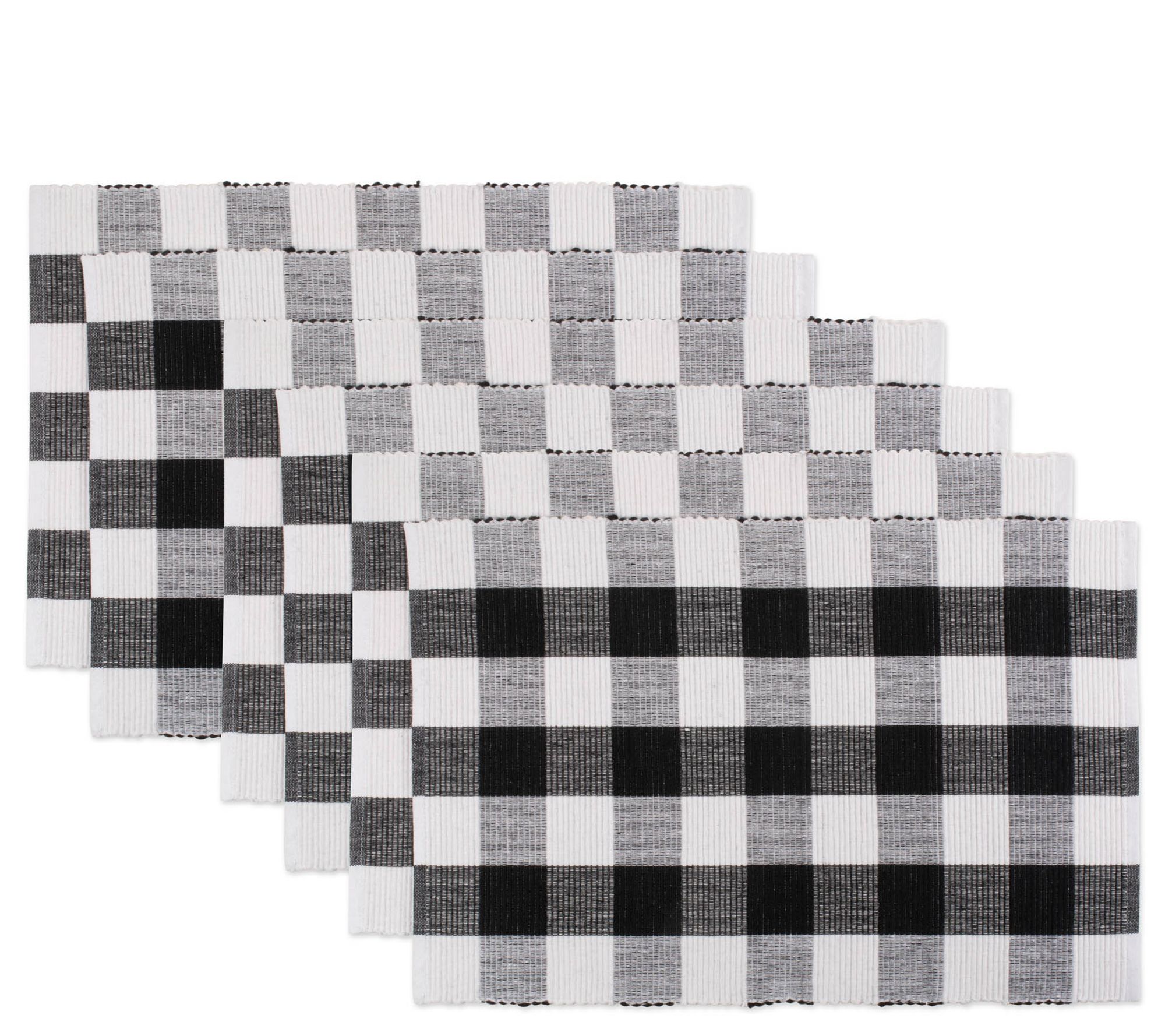 Design Imports Set of 6 Buffalo Check 13" x 19"Placemats