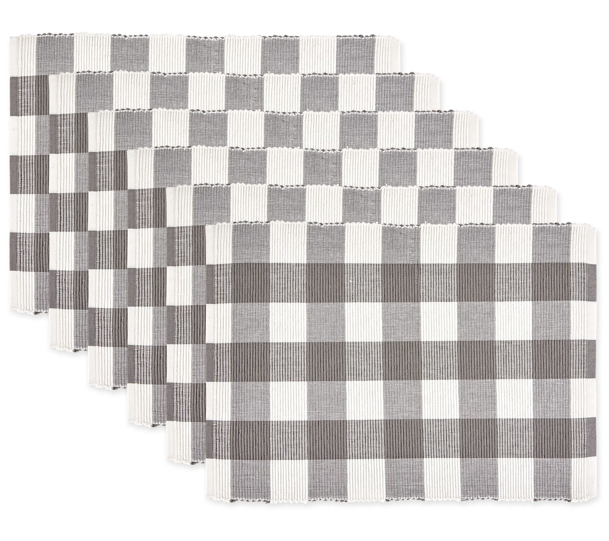 Design Imports Set of 6 Buffalo Check 13" x 19" Placemats