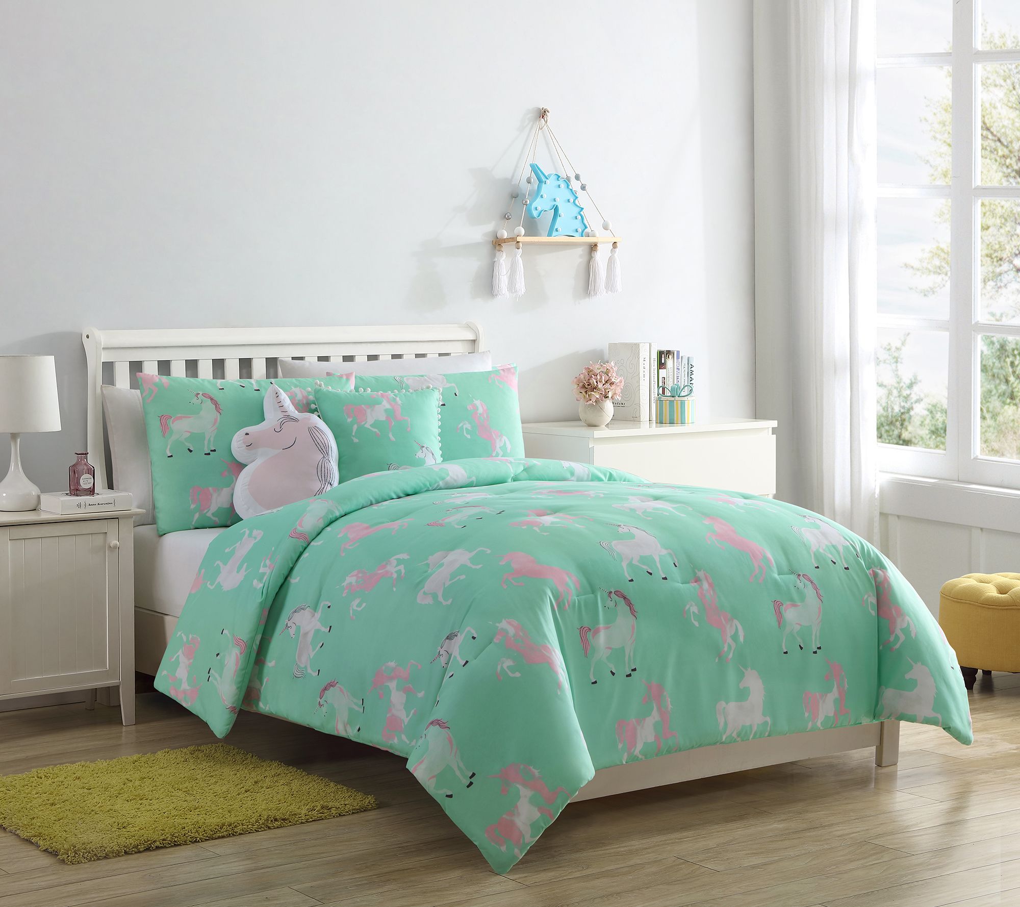 Vcny Home Tie Dye Unicorn 5 Piece Full Comforter Set Qvc Com