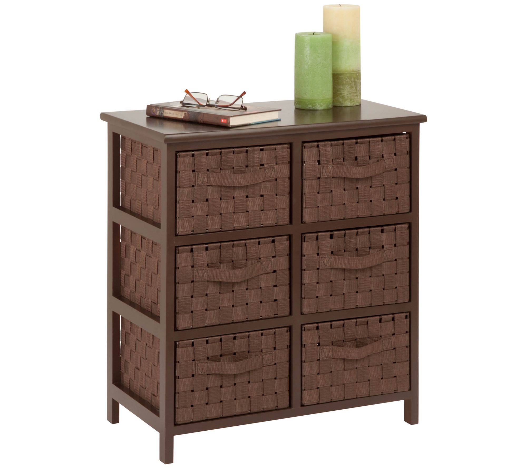 HoneyCanDo Woven Strap 6Drawer Chest