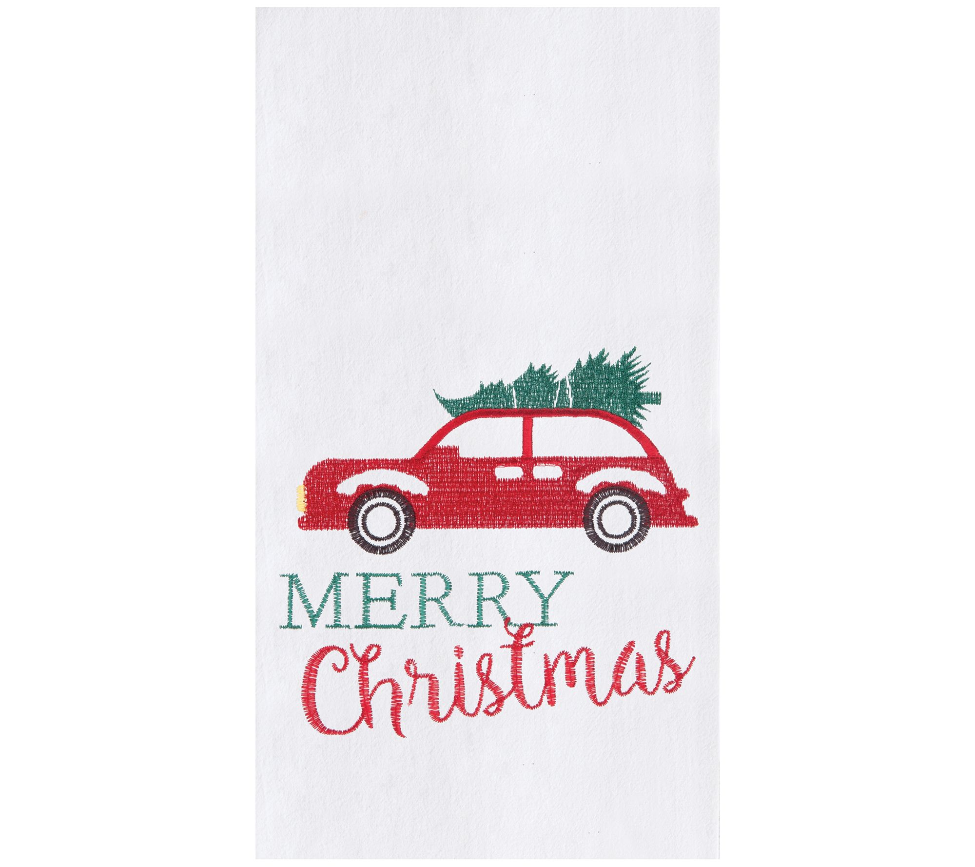 Holiday Car Towels Set of 2 by Valerie - QVC.com