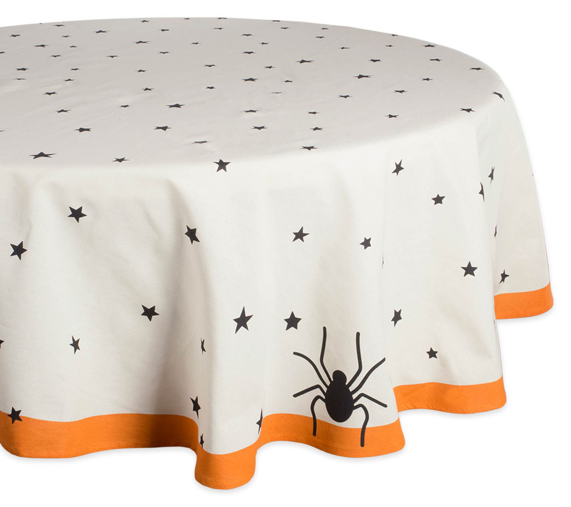 Design Imports Halloween Black Stars Tablecloth70" Round