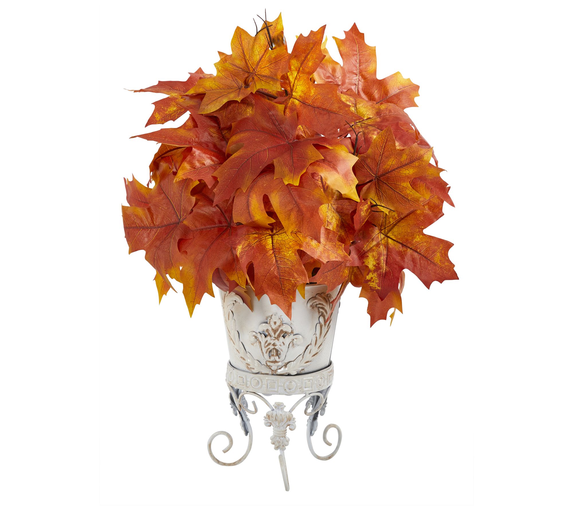 Nearly Natural 20" Autumn Maple Leaf Plant in Planter