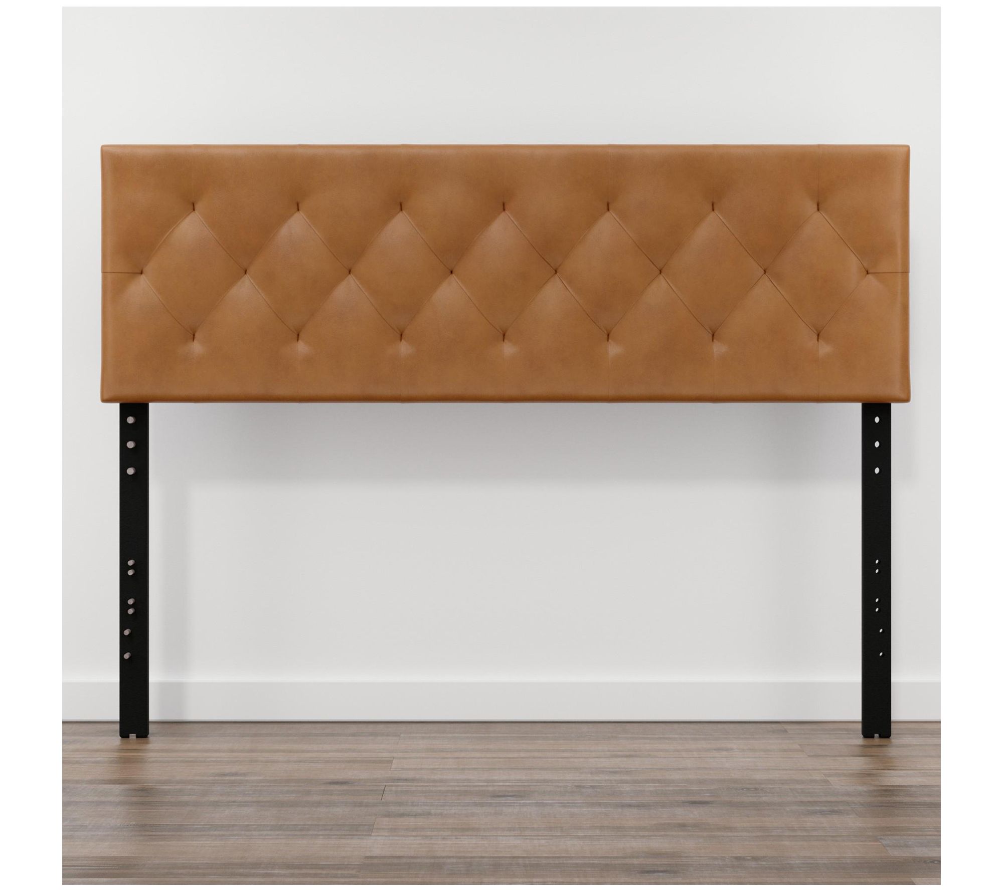 Avery Adjustable Faux Leather Queen Headboard - QVC.com