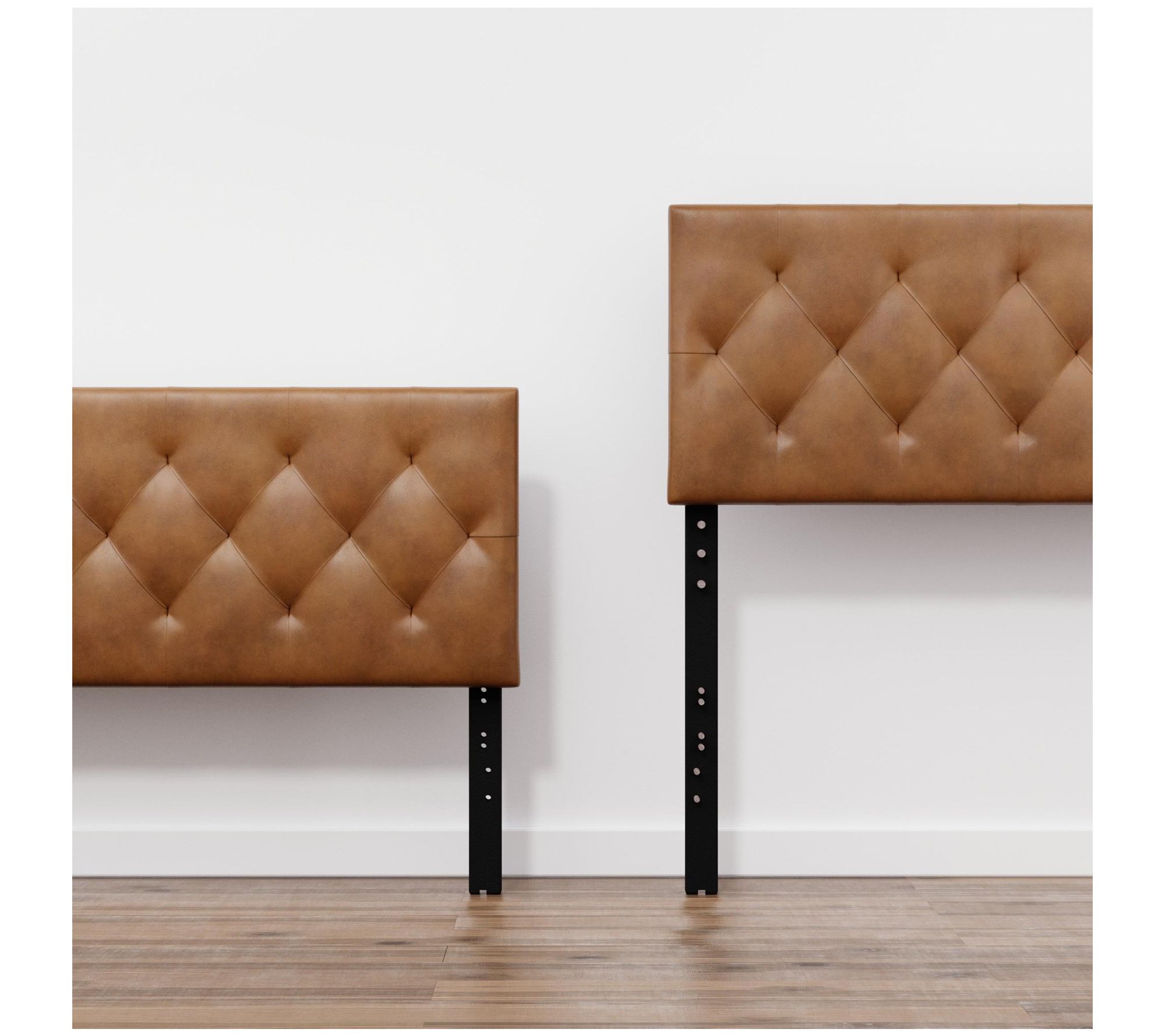 Avery Adjustable Faux Leather Queen Headboard