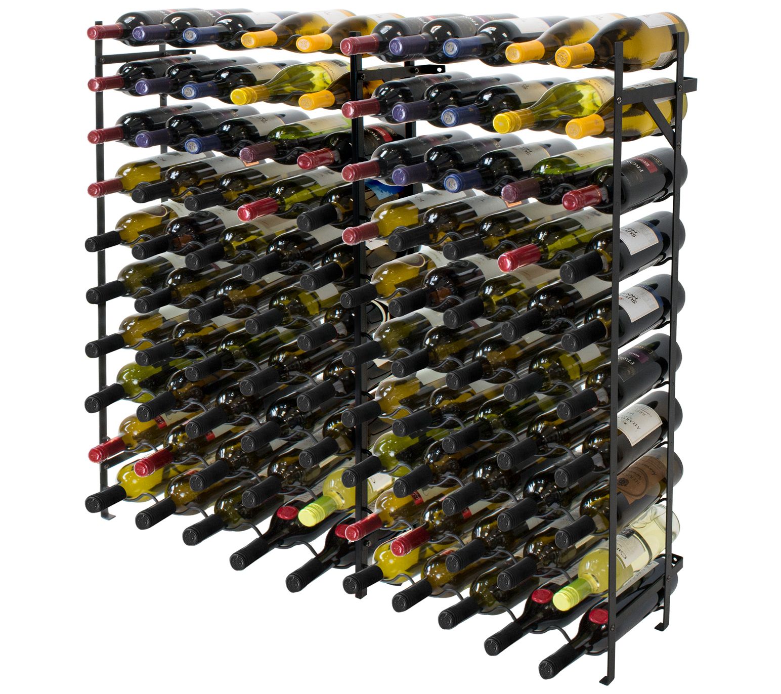 Freestanding Wine Rack 100 Bottle Capacity Black