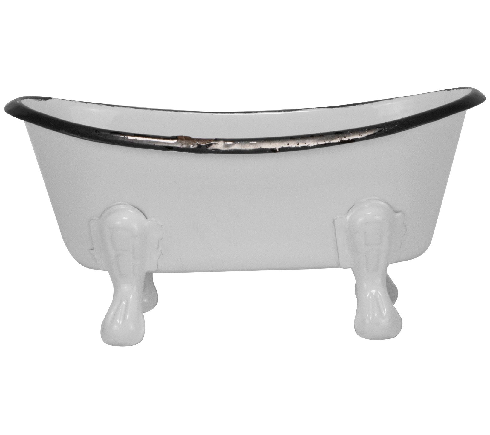 Black & White Enamel Mini Bathtub