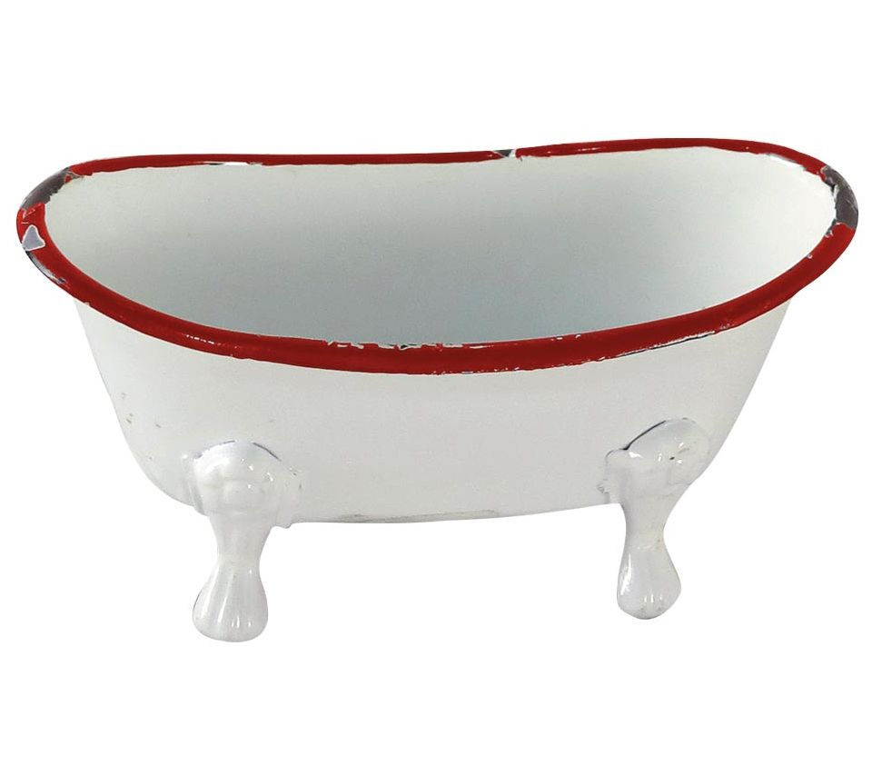 Foreside Home & Garden Mini Enamel Bathtub SoapDish