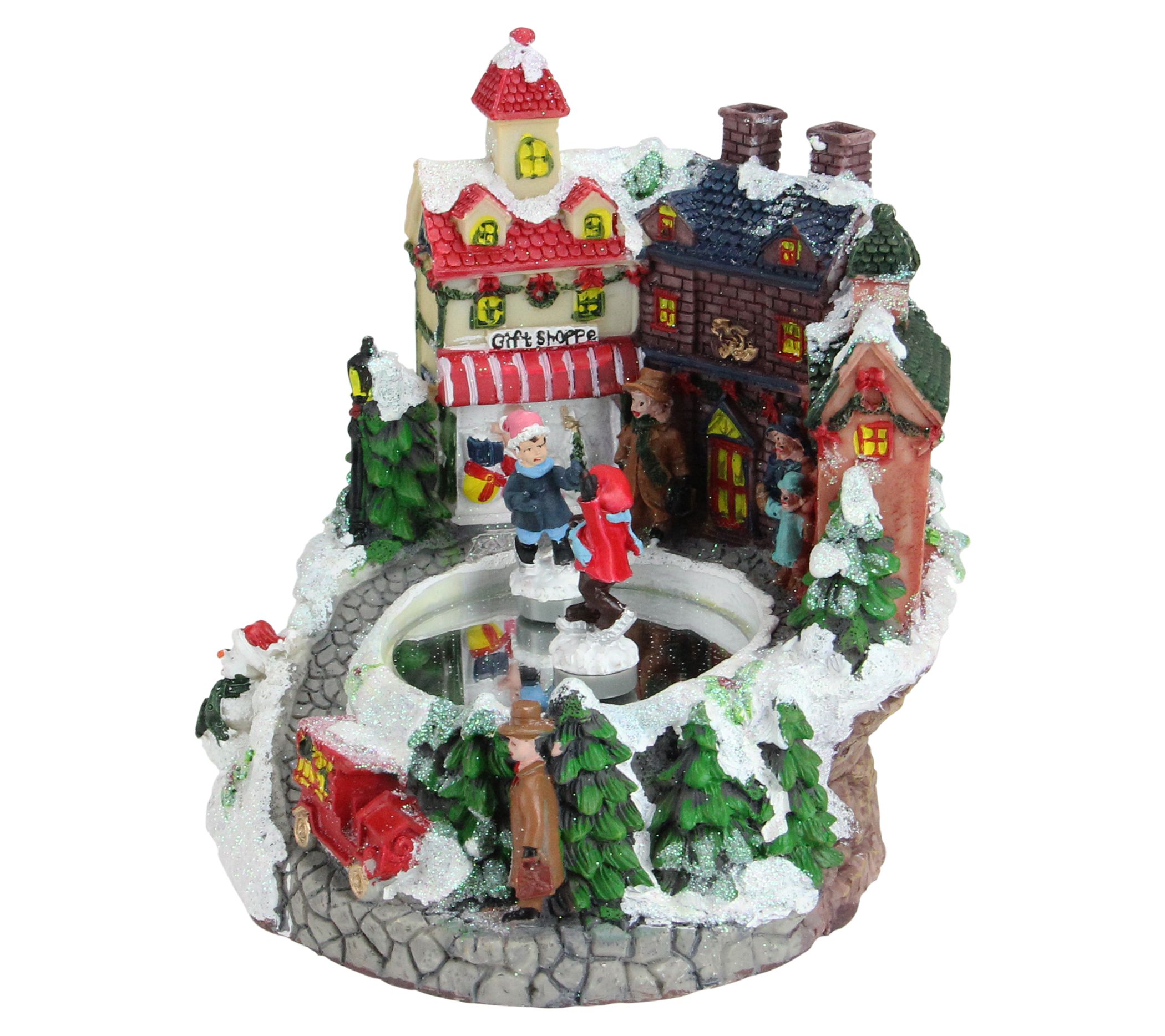 Northlight 6.5" Victorian Village Ice Skating Music Box